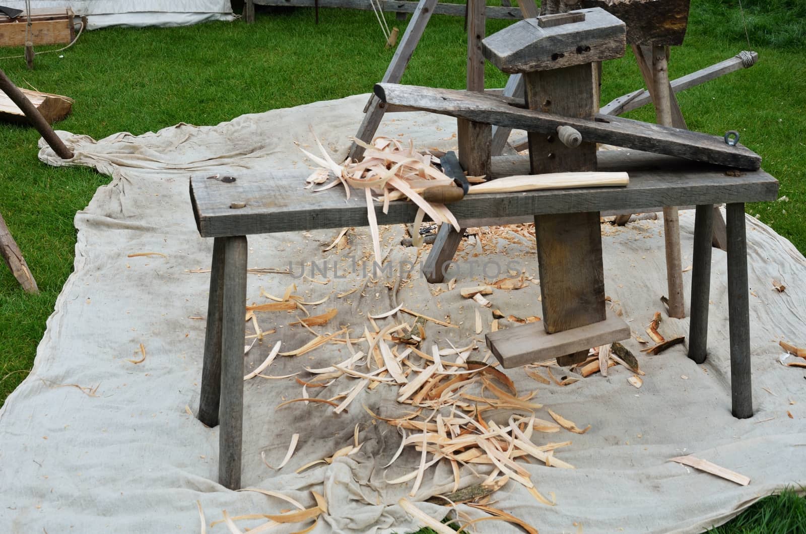 Old style carpenters bench