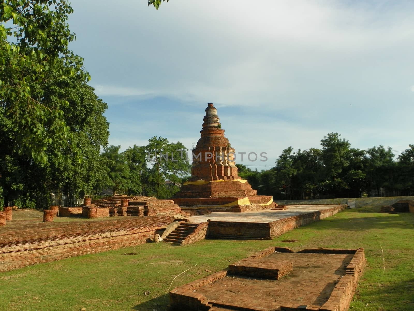 Old pagoda in weangkumkam temple,Chiangmai