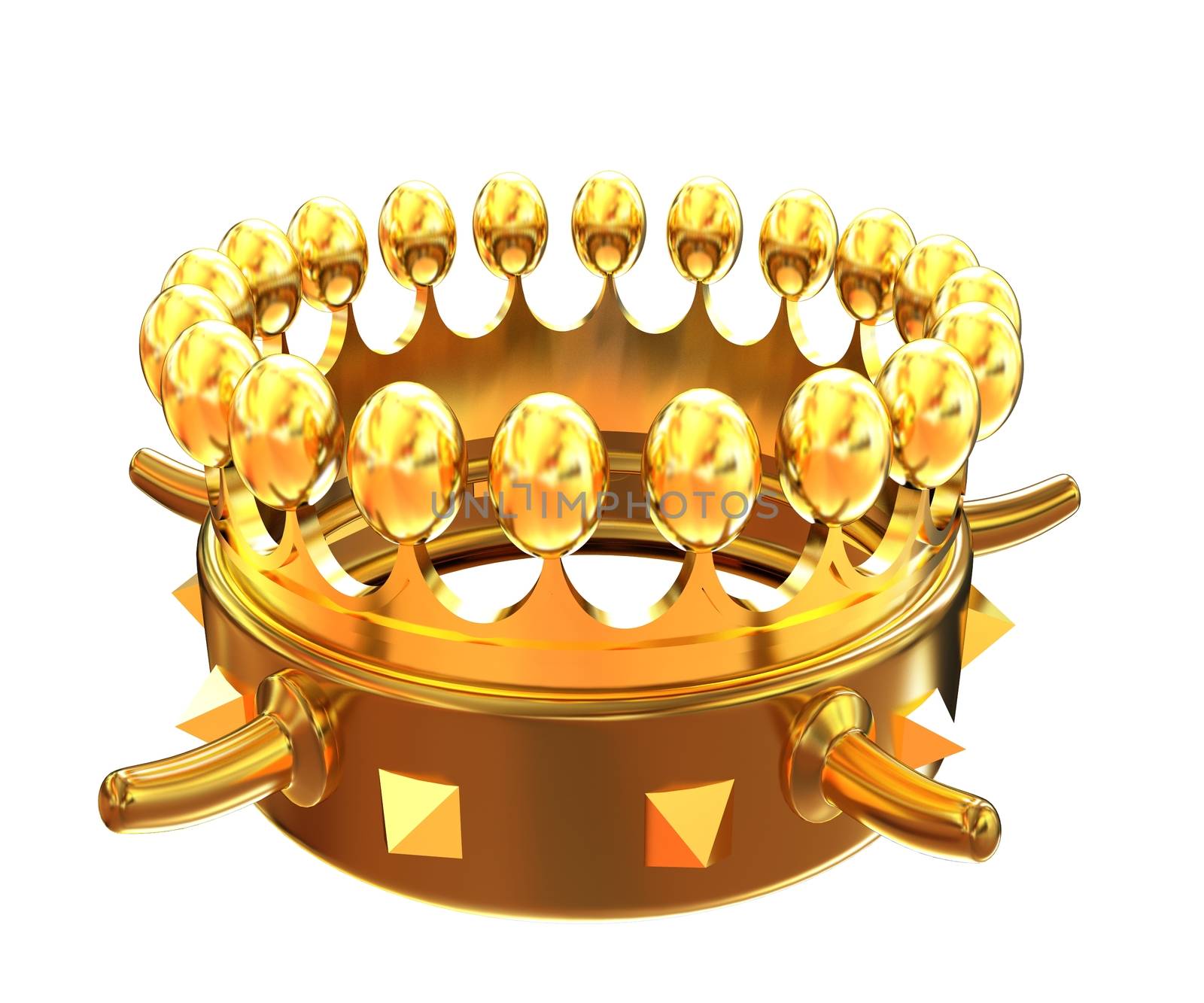 Gold crown isolated on white background  by Guru3D