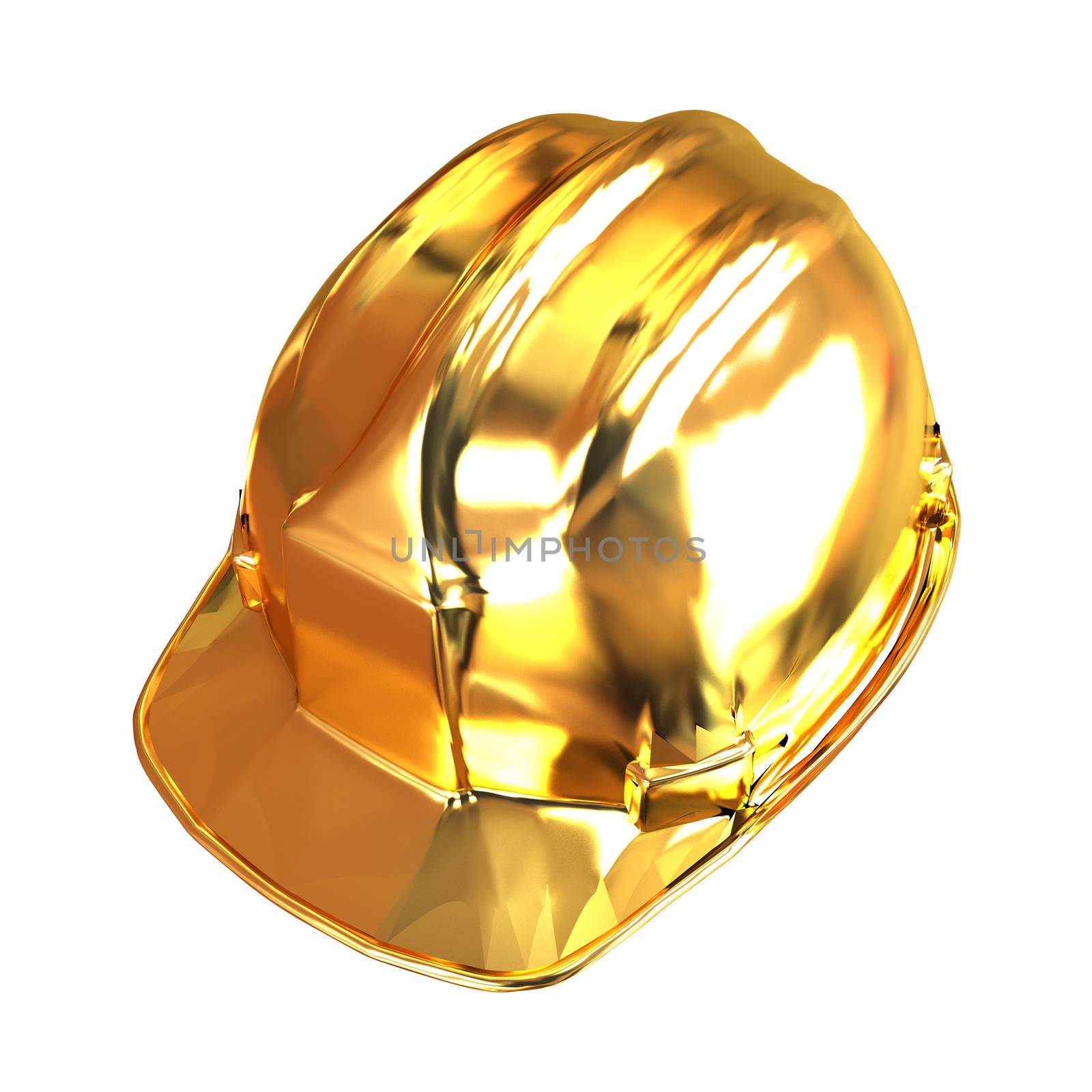 gold hard hat by Guru3D