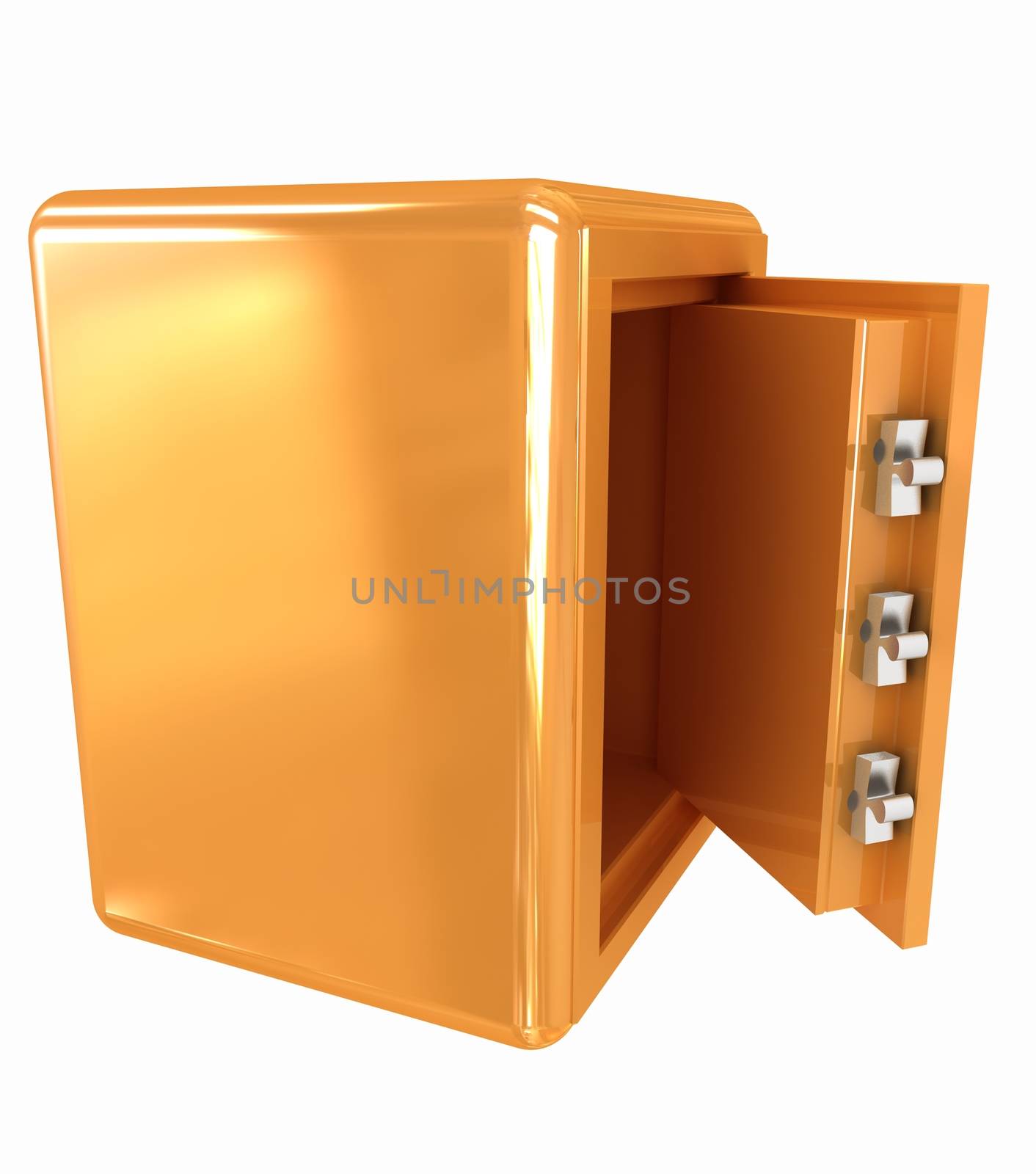 Security metal safe with empty space inside  by Guru3D