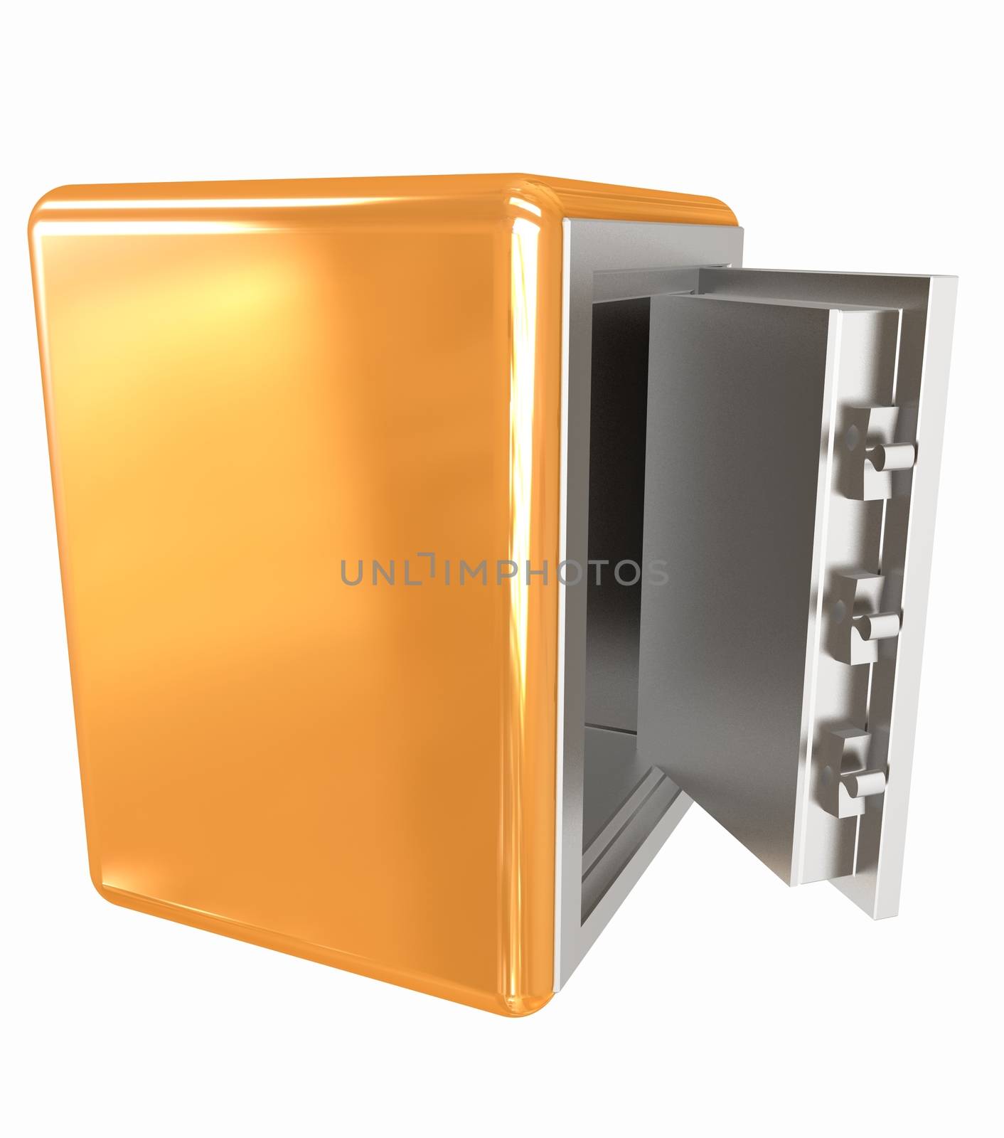 Security metal safe with empty space inside  by Guru3D