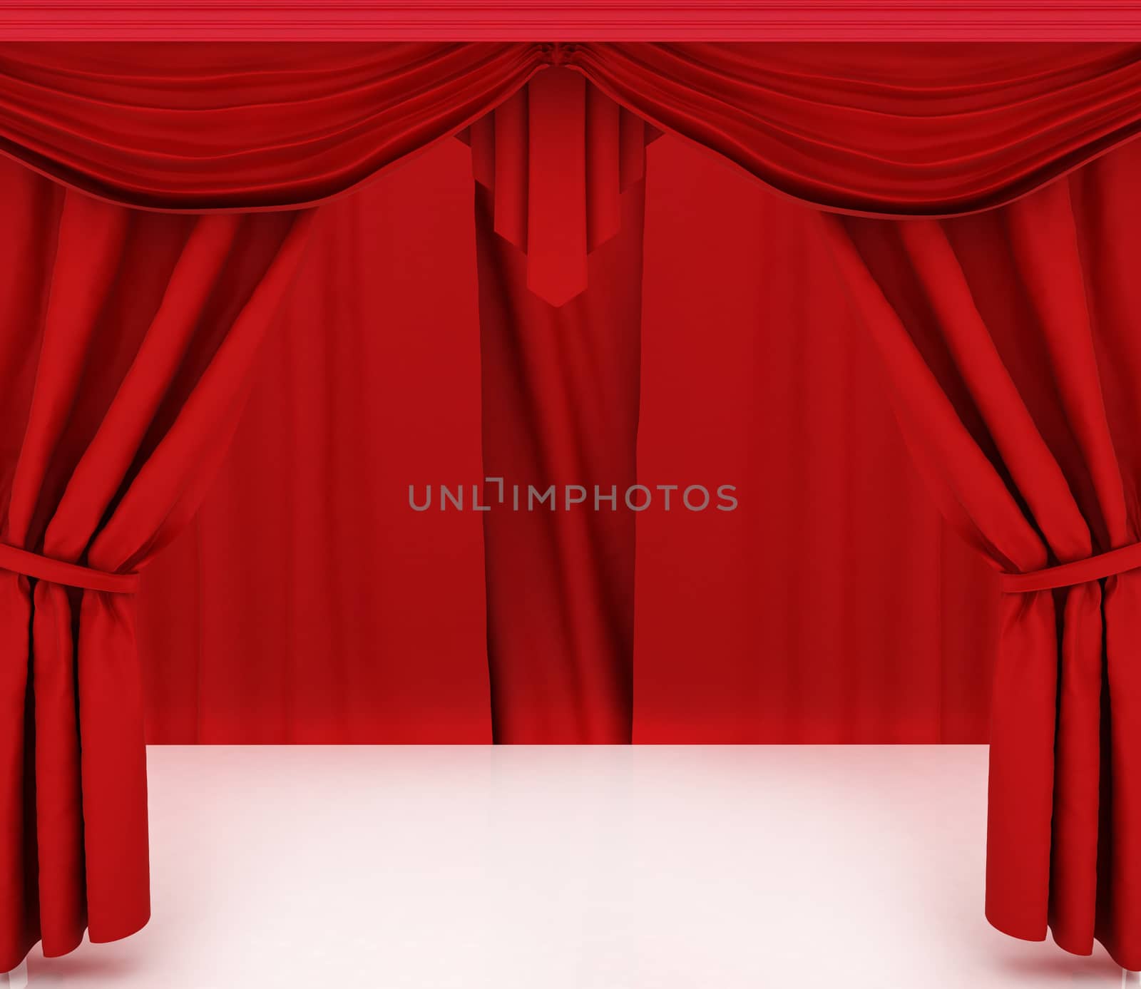 Red curtains