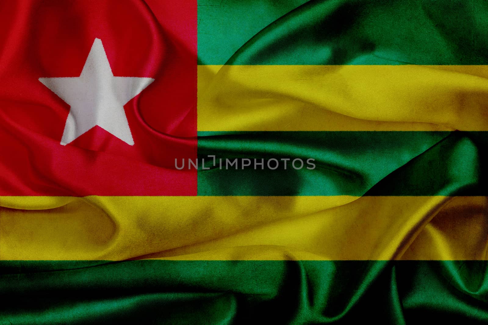 Togo grunge waving flag