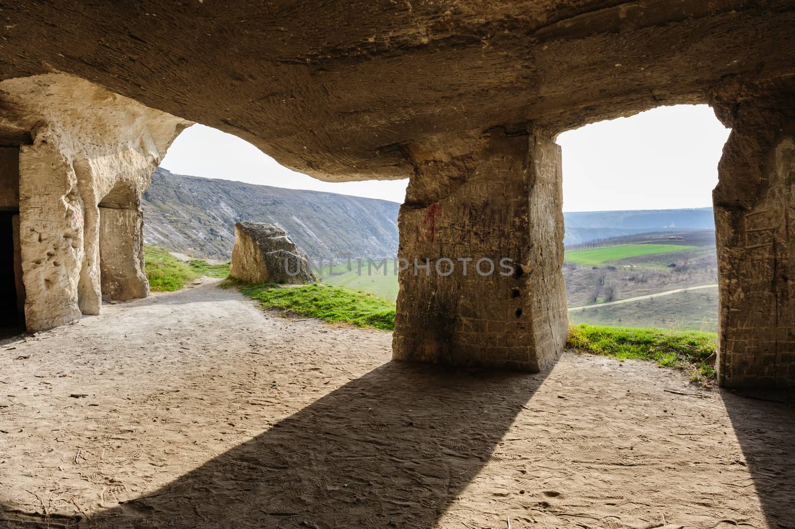 Abandoned limestone mines in Old Orhei, Moldova