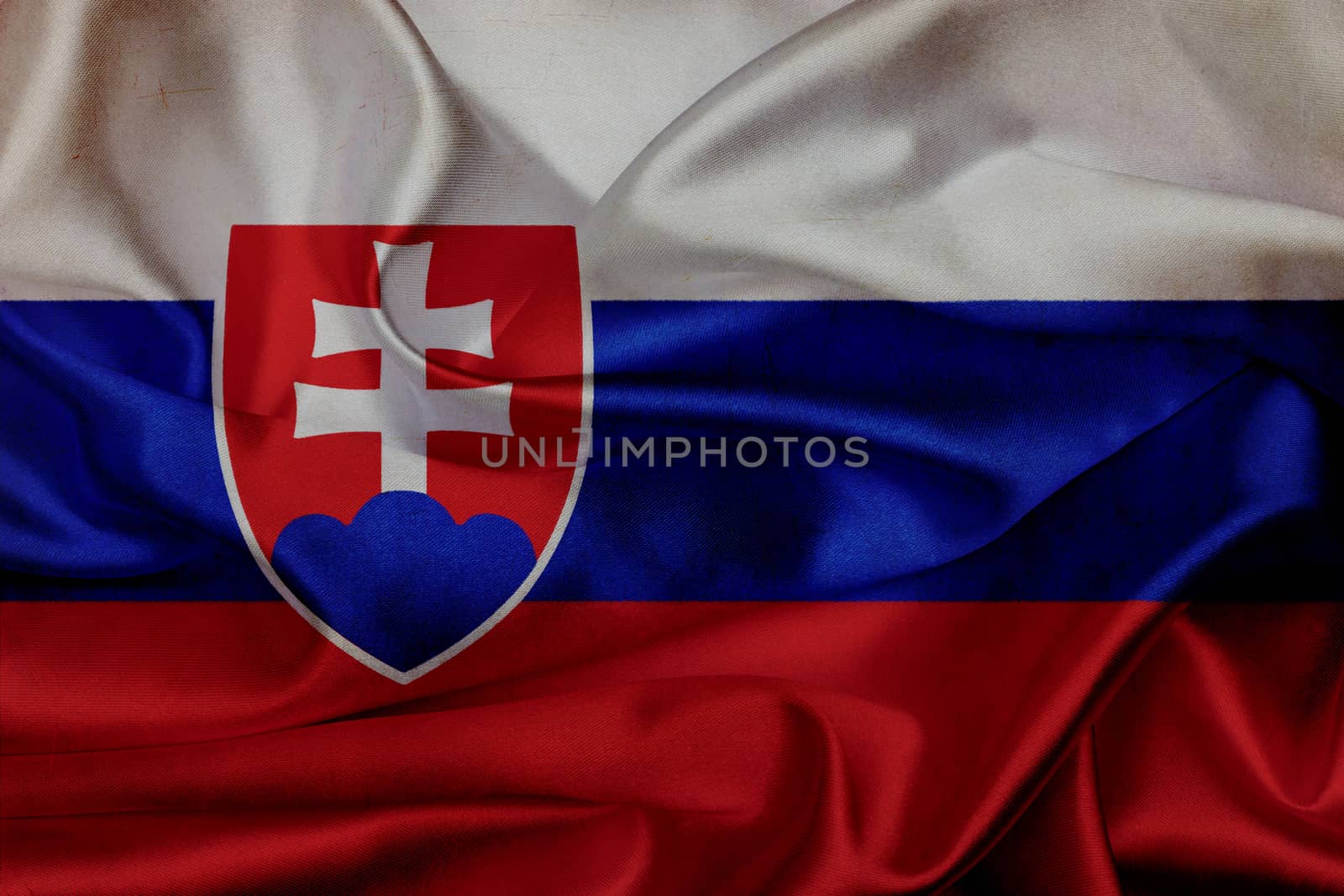 Slovakia grunge waving flag