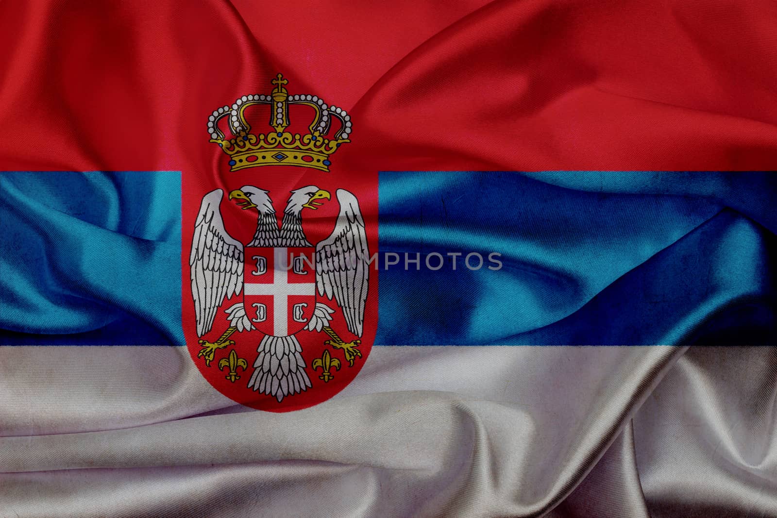 Serbia grunge waving flag