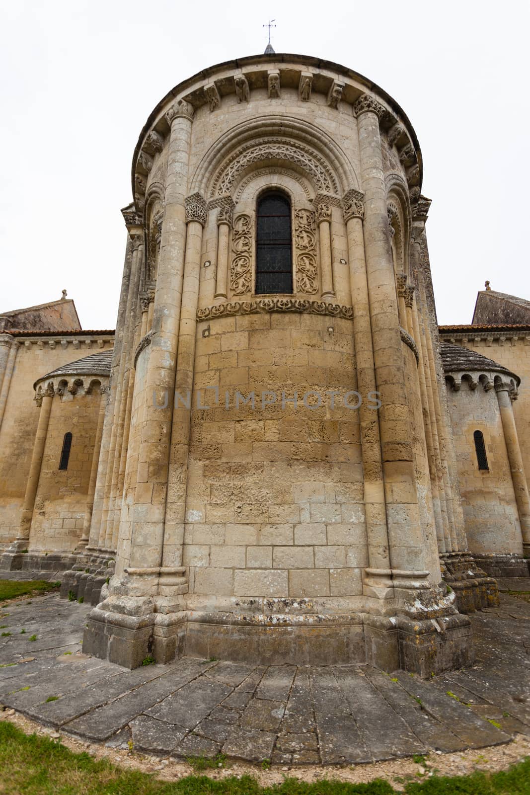 Abse of Aulnay de Saintonge church in Charente Maritime region of France