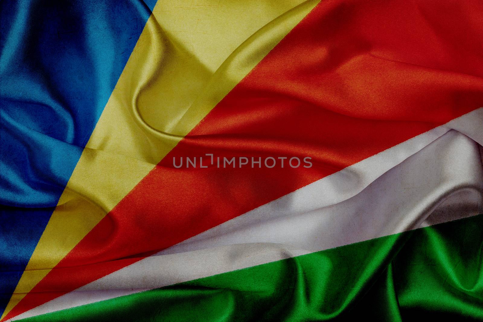 Seychelles grunge waving flag