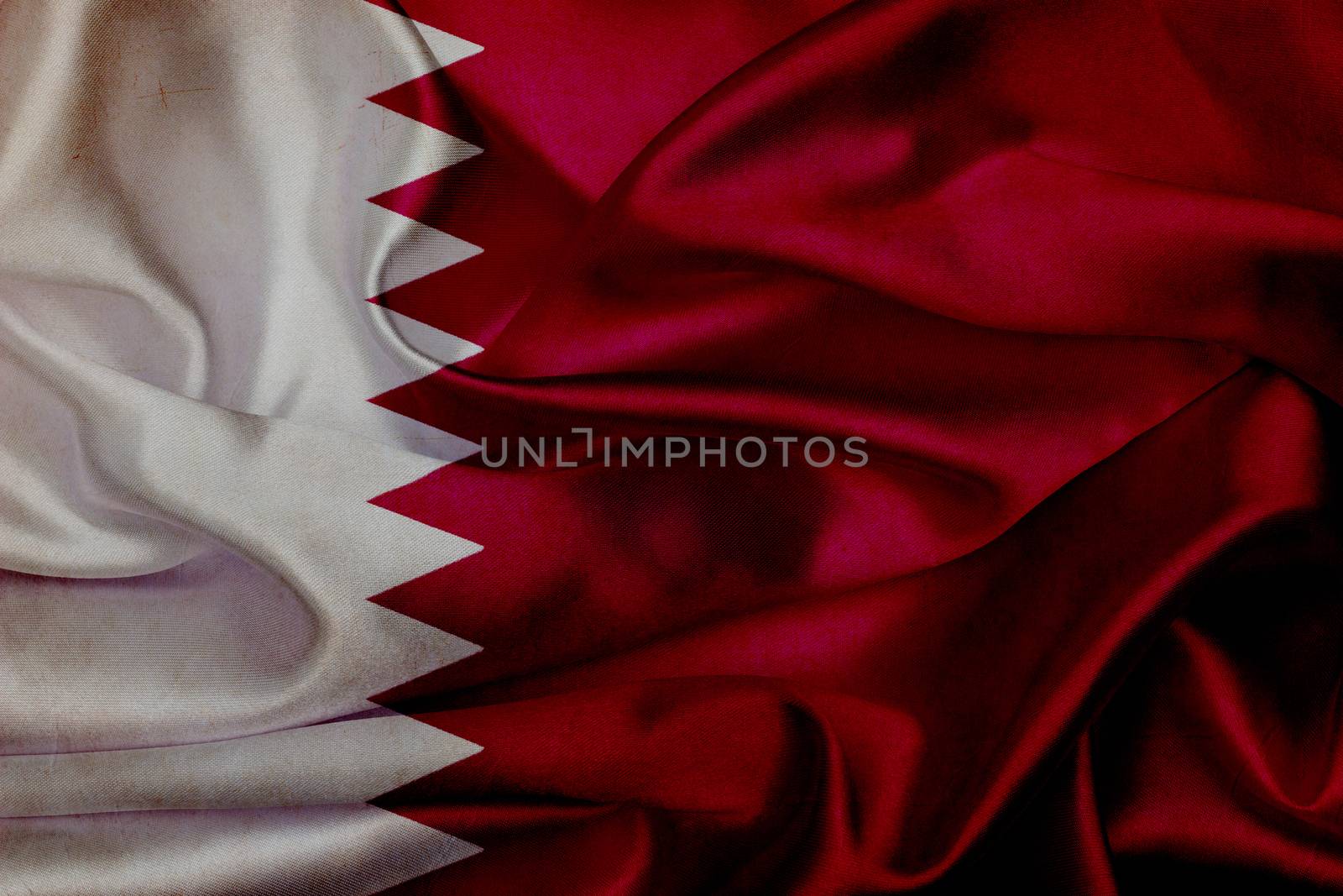 Qatar grunge waving flag