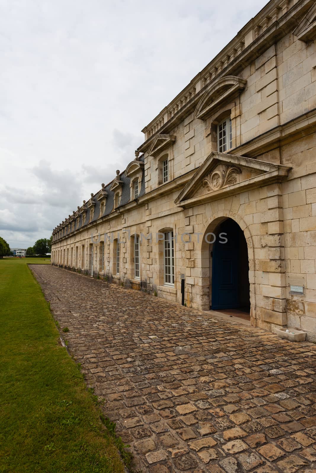 Vertical view of the corderie royale historical monument in the city of Rochefort charente maritime region of France