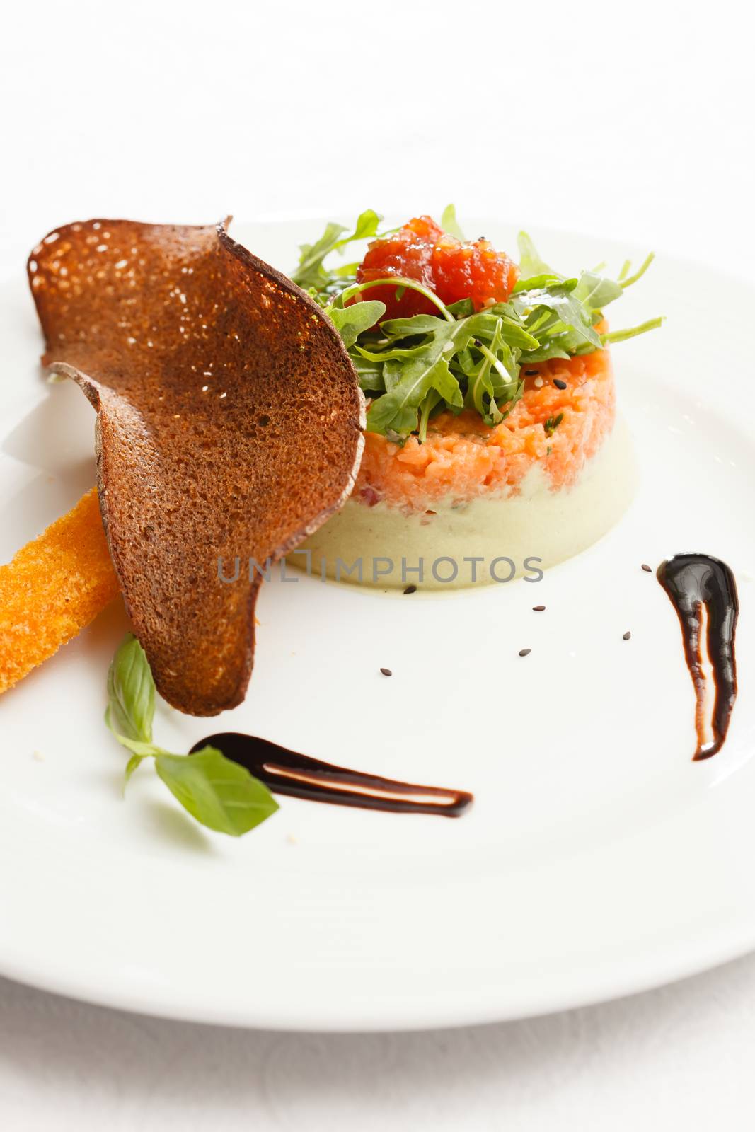 salmon tartar by shebeko