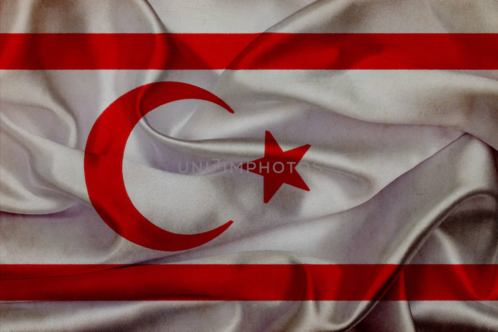 Northern Cyprus grunge waving flag