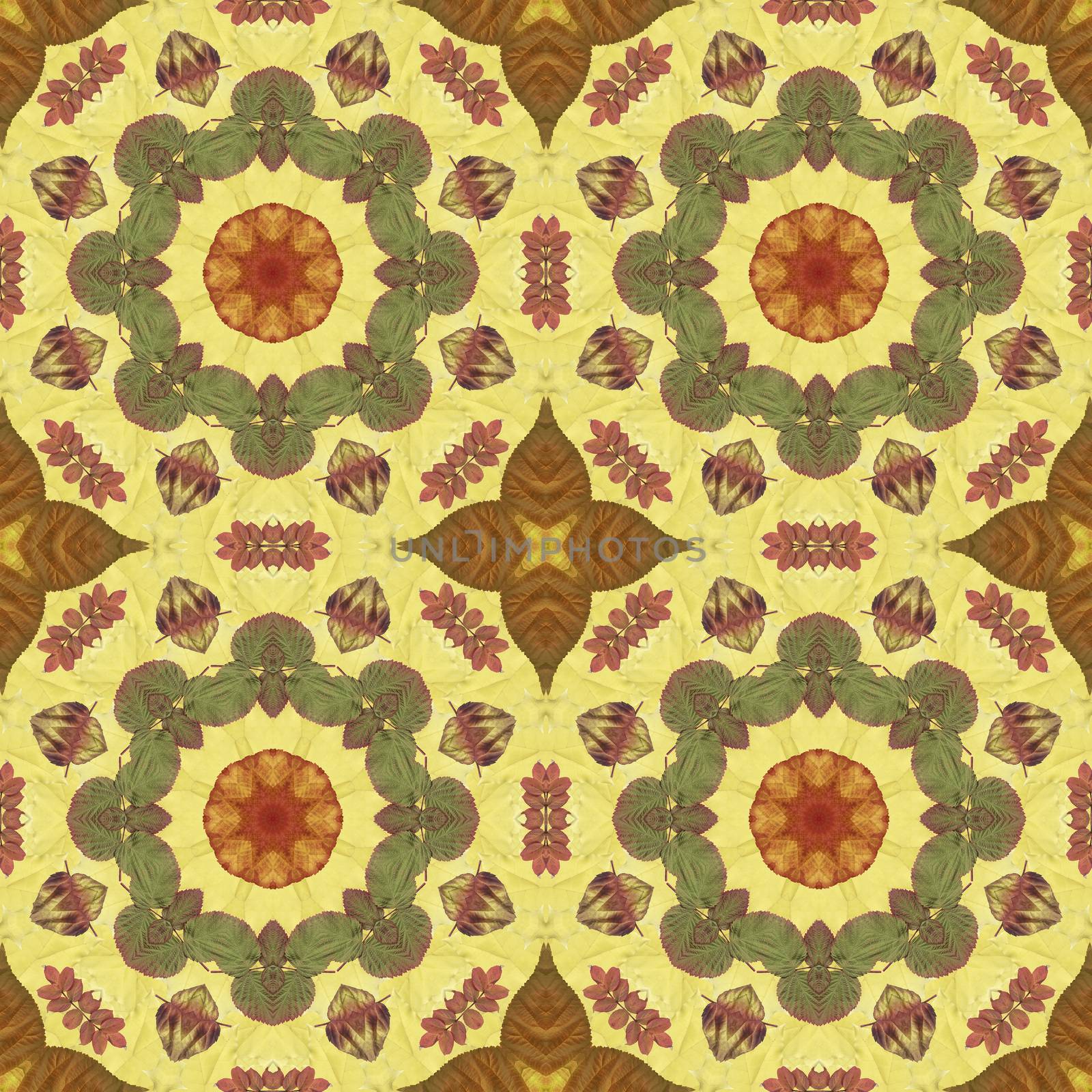 Seamless pattern with colorful leaves by alexcoolok