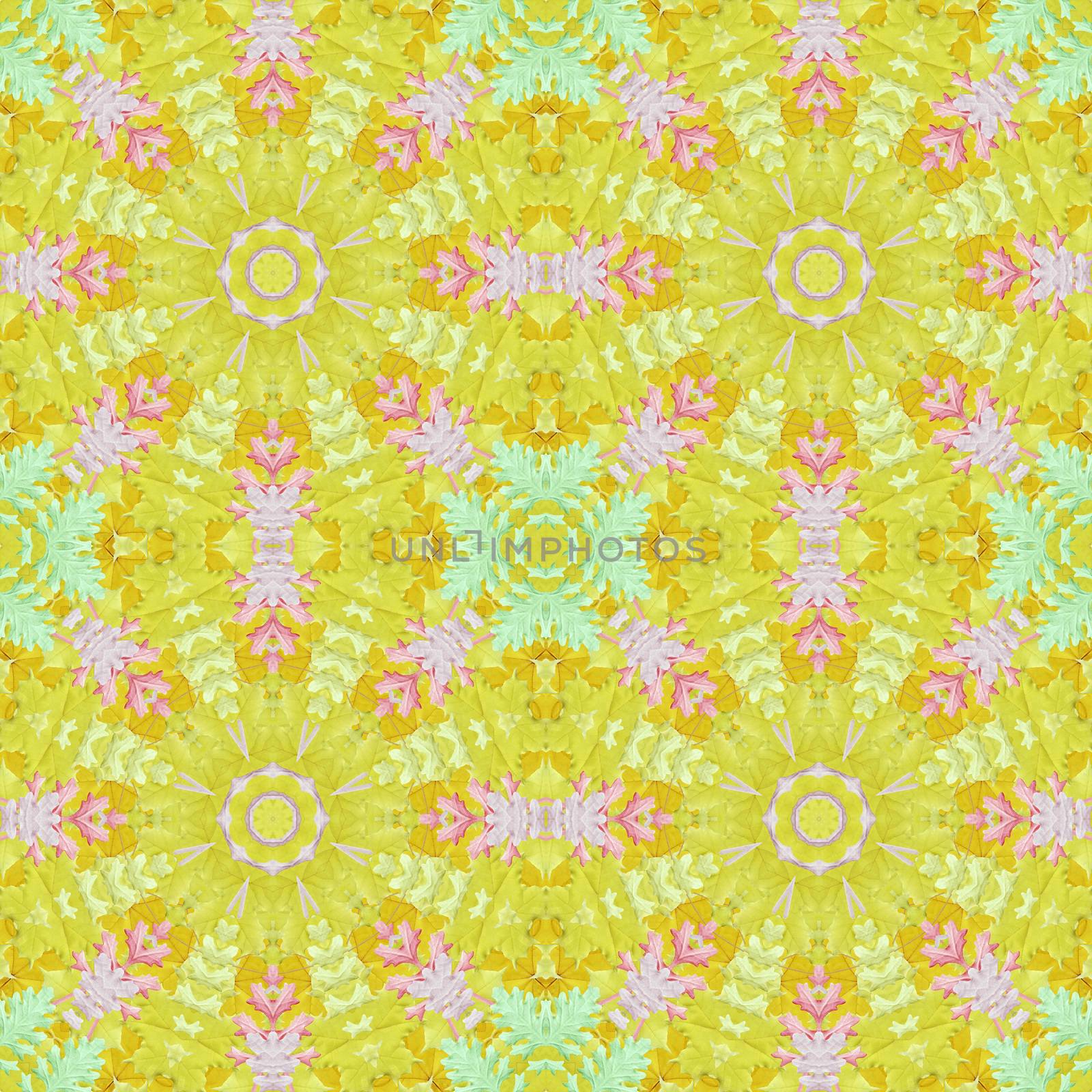 Seamless pattern with colorful leaves by alexcoolok
