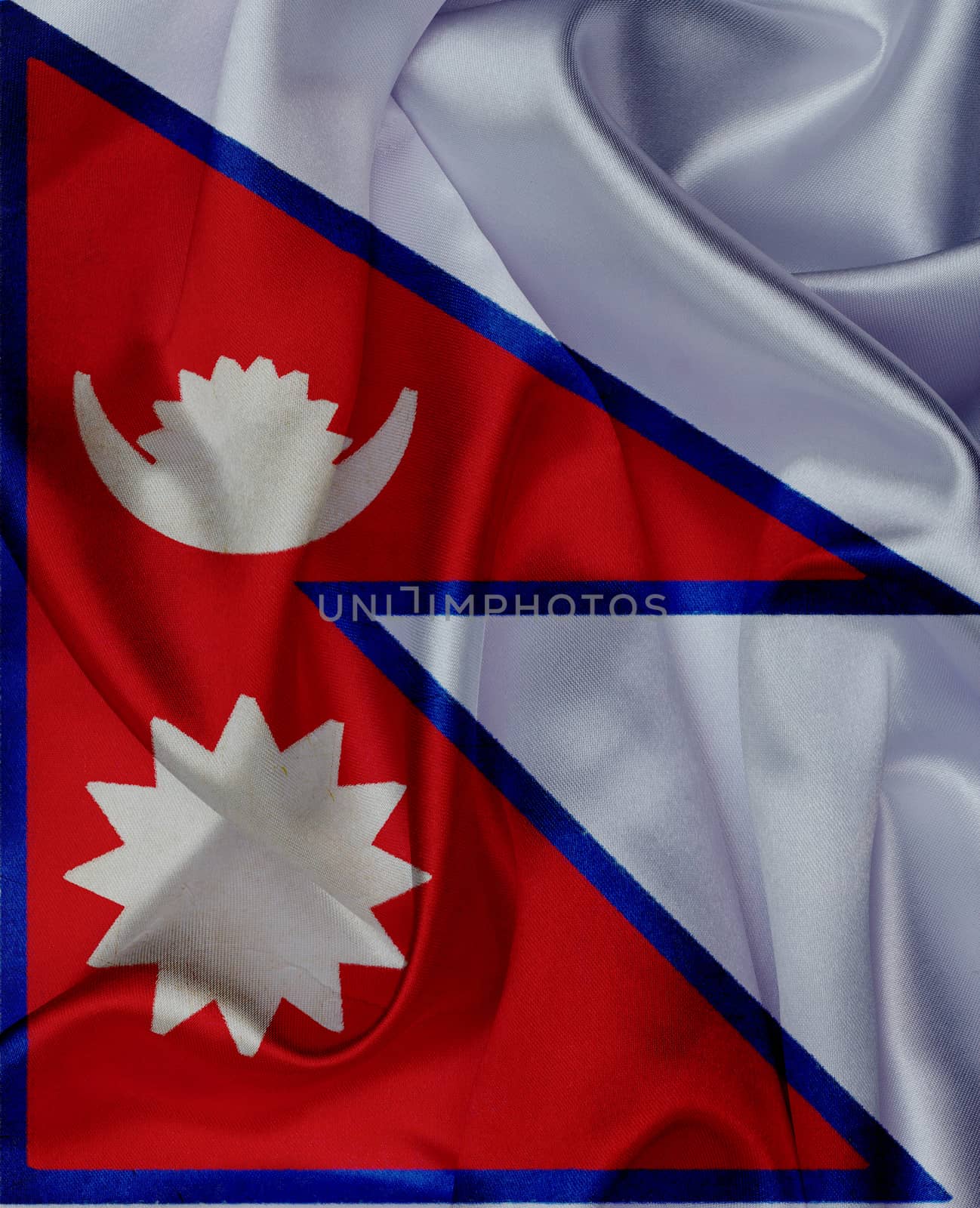 Nepal grunge waving flag