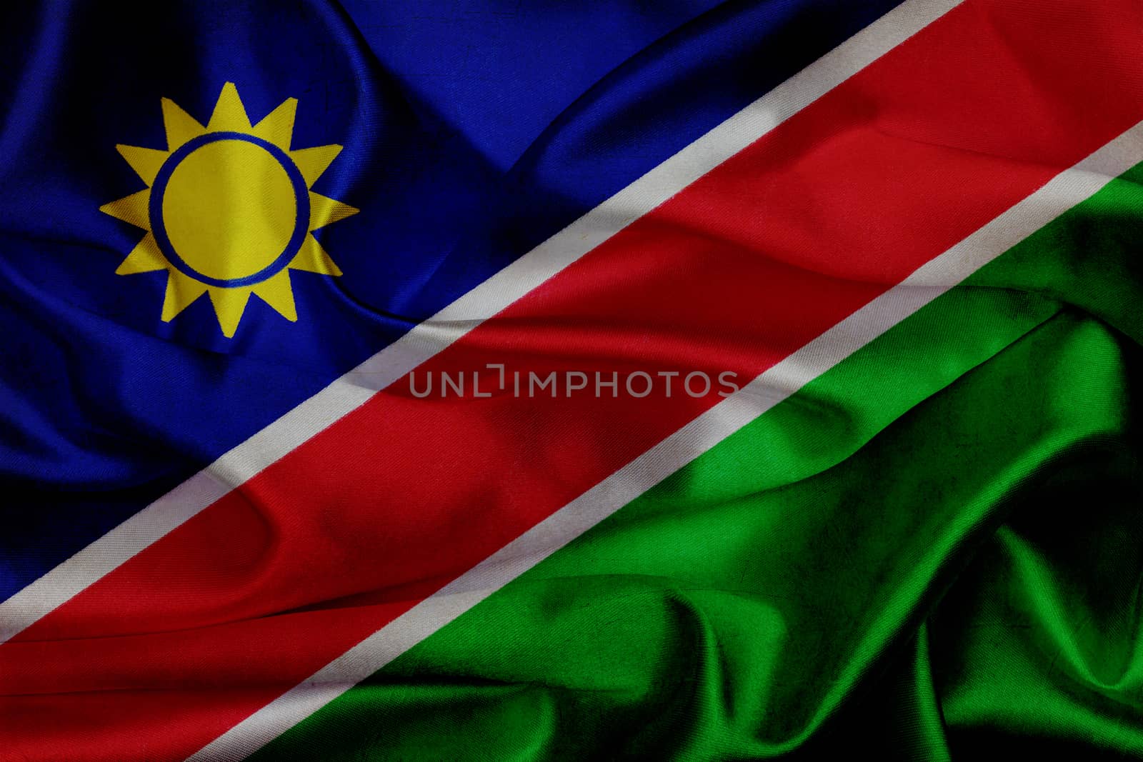 Namibia grunge waving flag