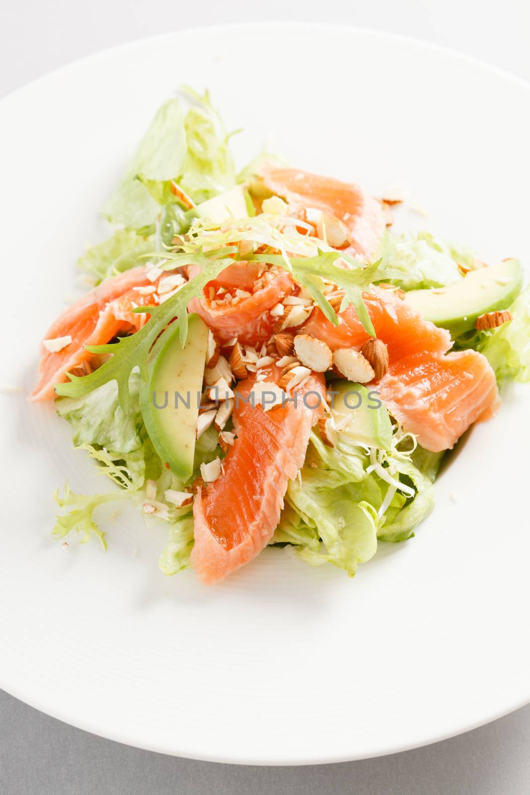 salad with salmon