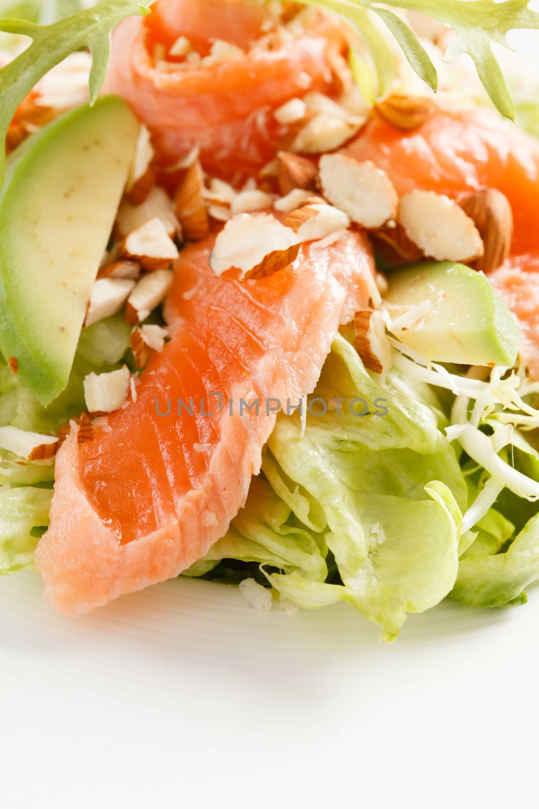 salad with salmon