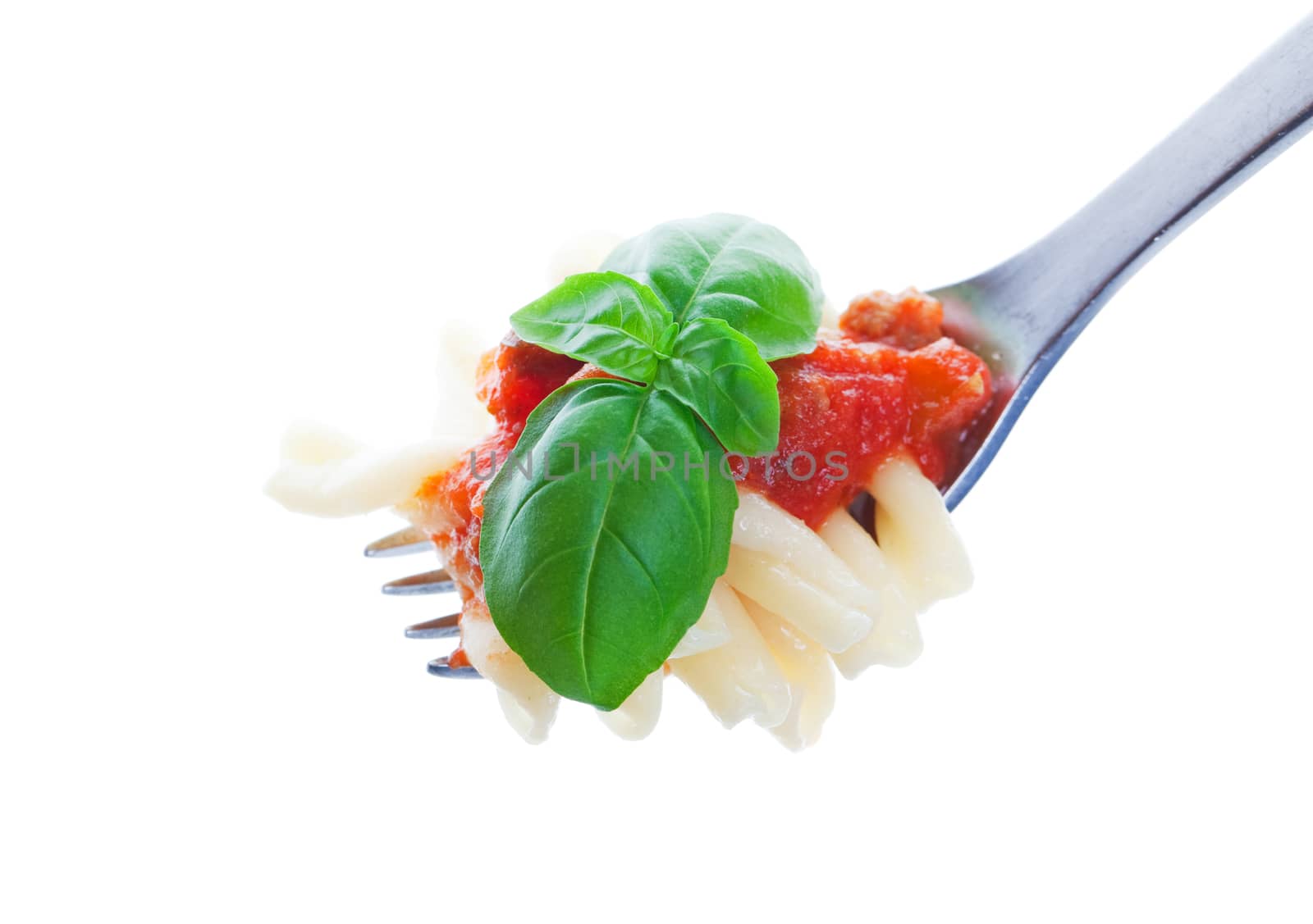 Pasta Fork with Basil by songbird839
