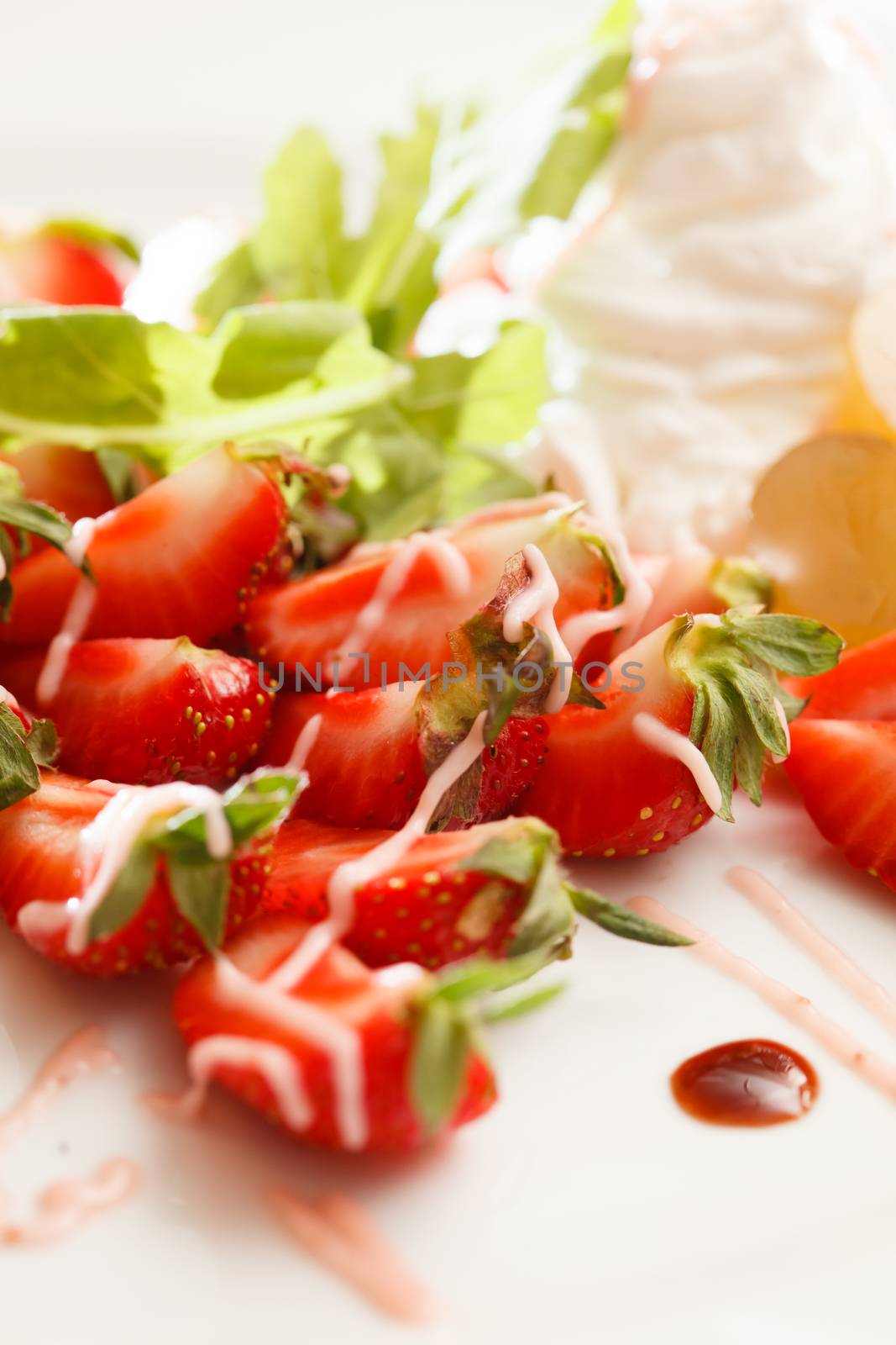 strawberries with sweet sauce