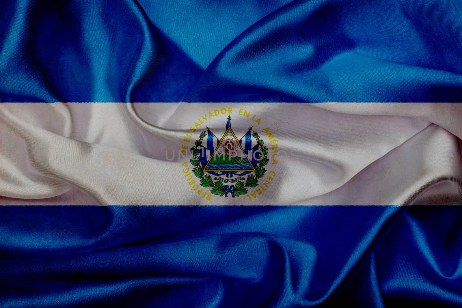El Salvador grunge waving flag by taesmileland