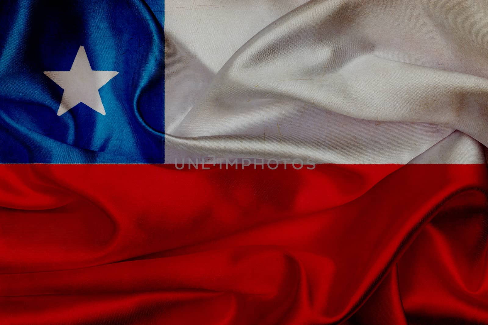 Chile grunge waving flag