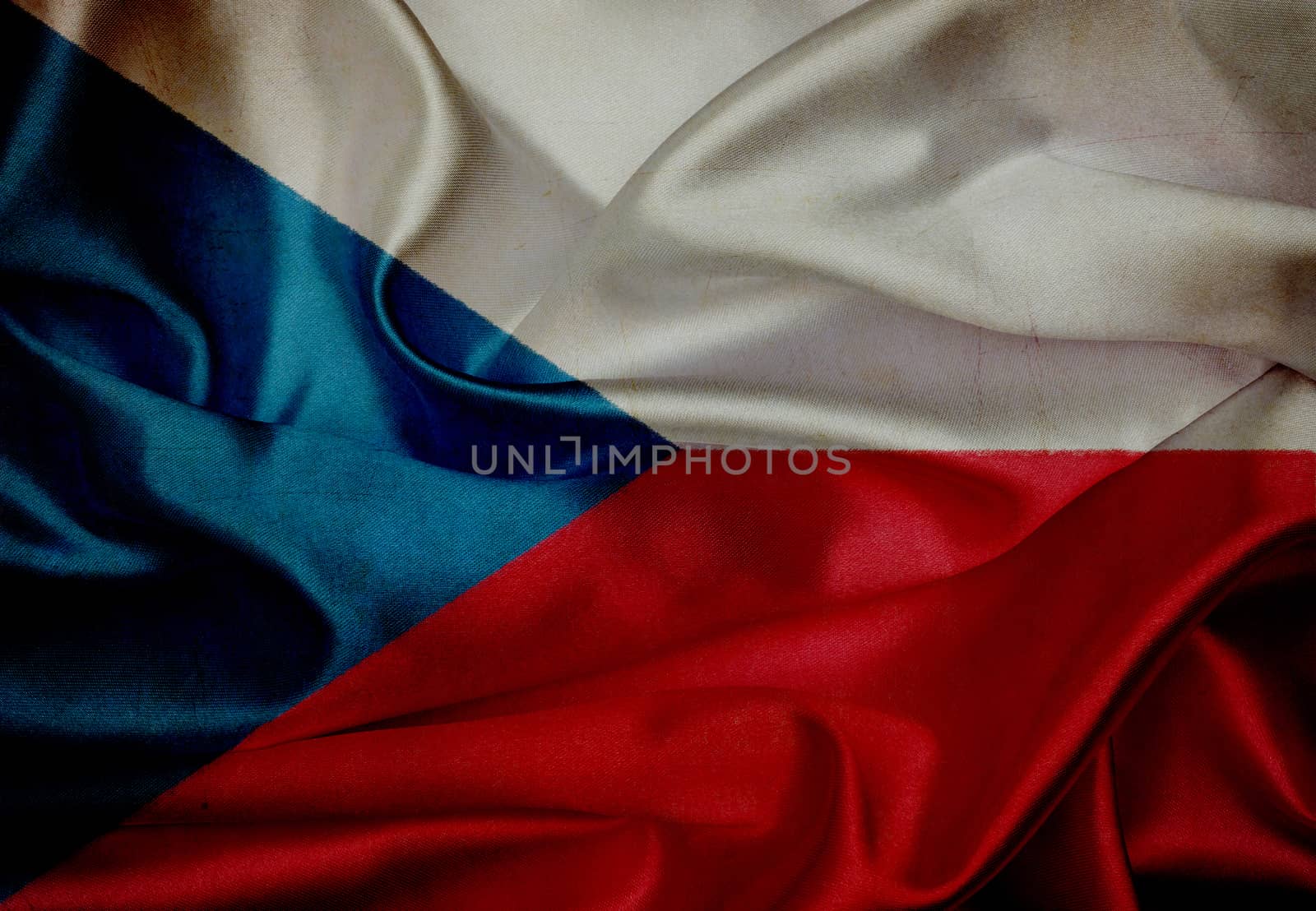 Czech Republic grunge waving flag by taesmileland