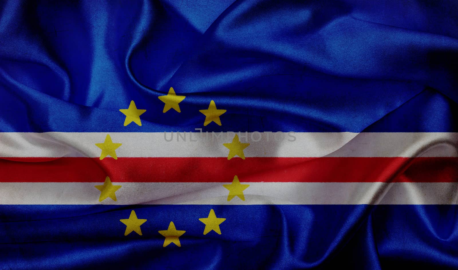 Cape Verde grunge waving flag