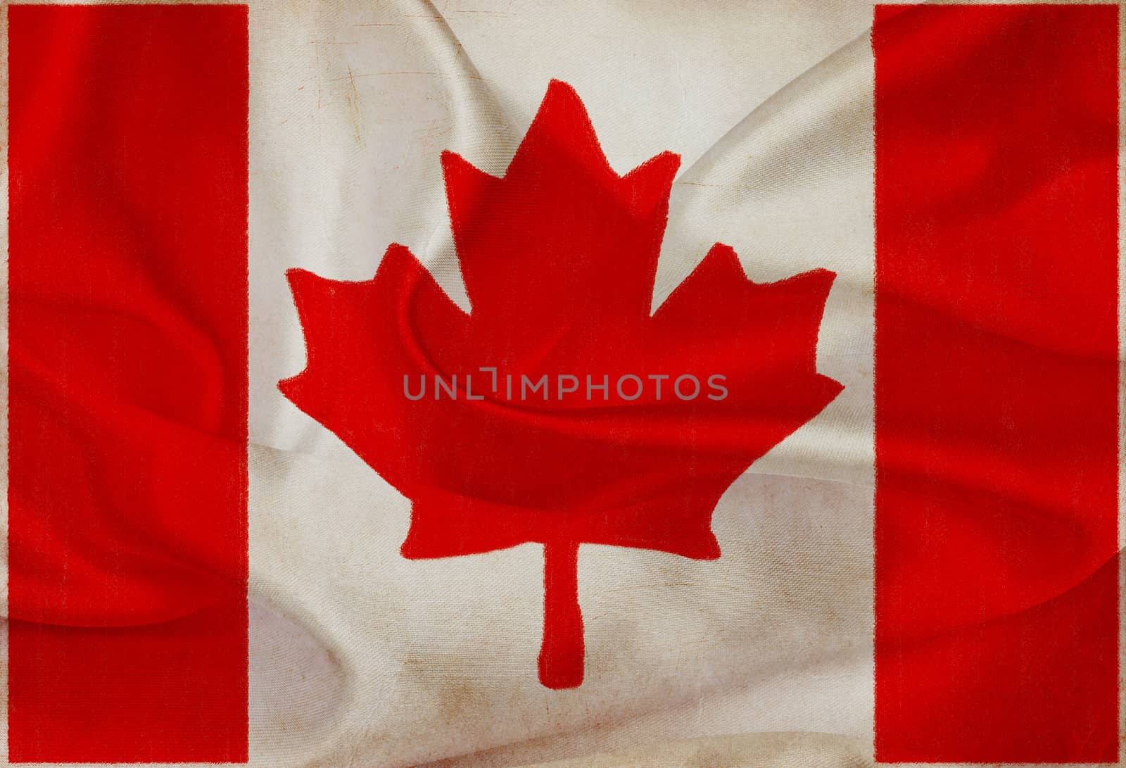 Canada grunge waving flag