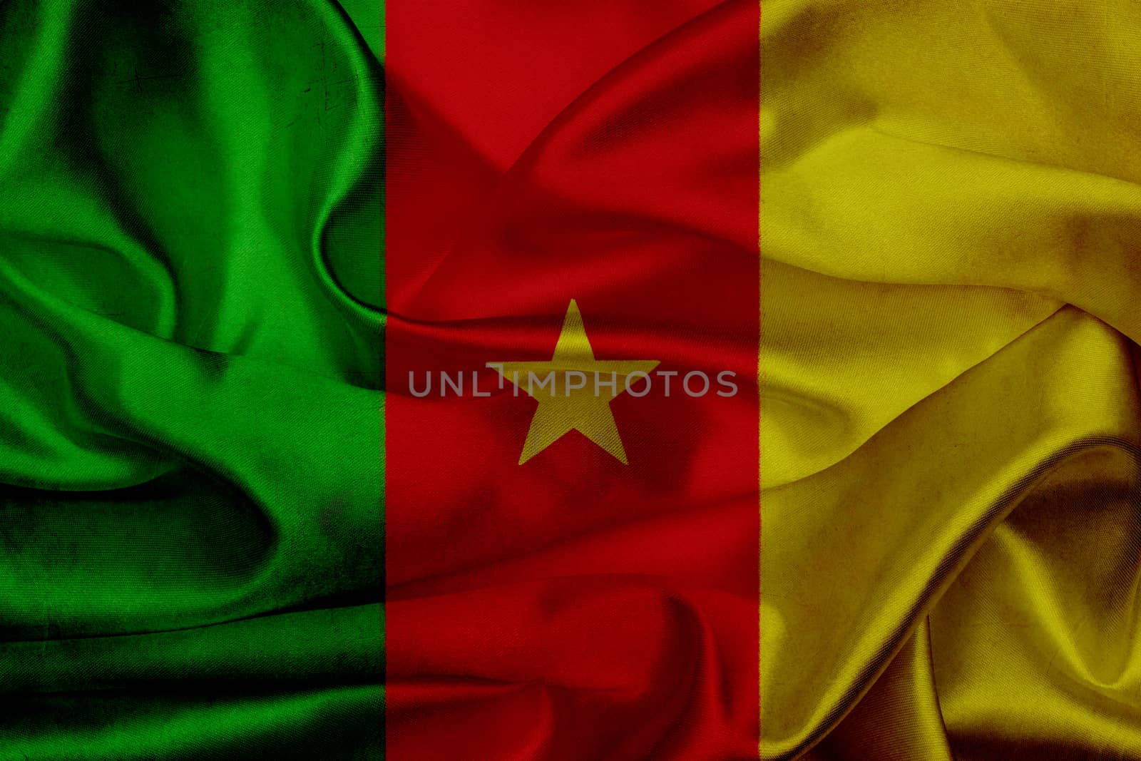 Cameroon grunge waving flag by taesmileland