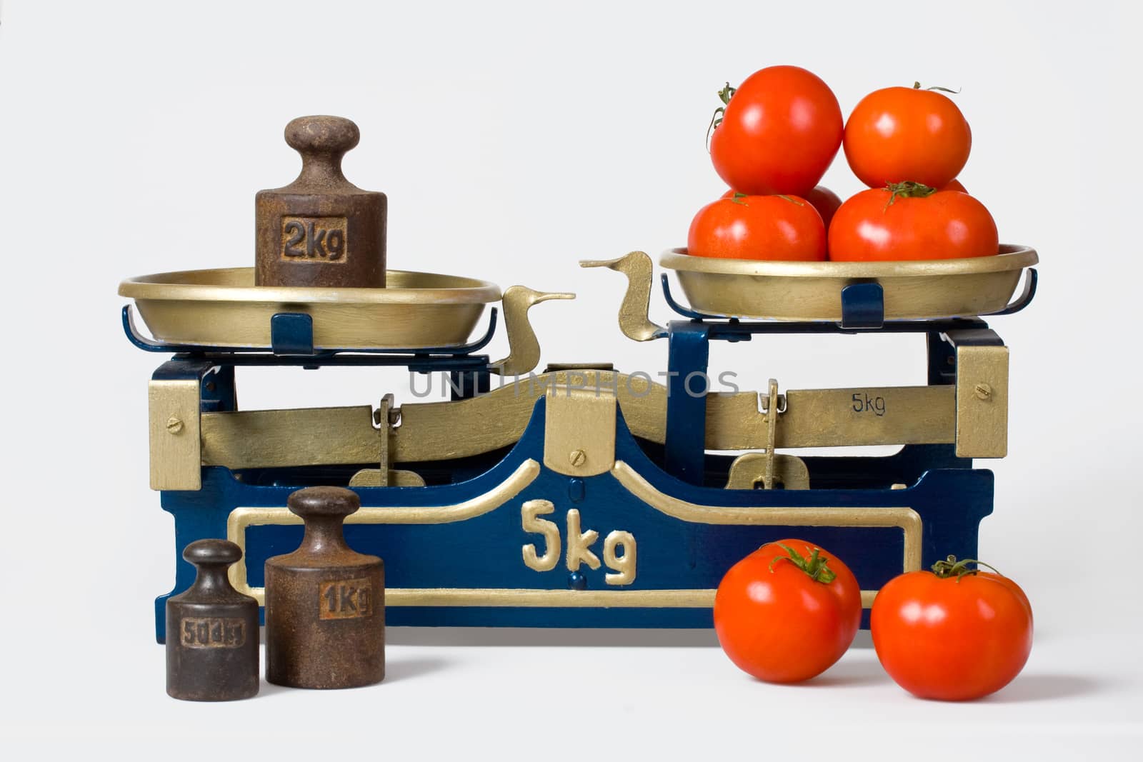 Tomatoes on a vintage scale by aniad