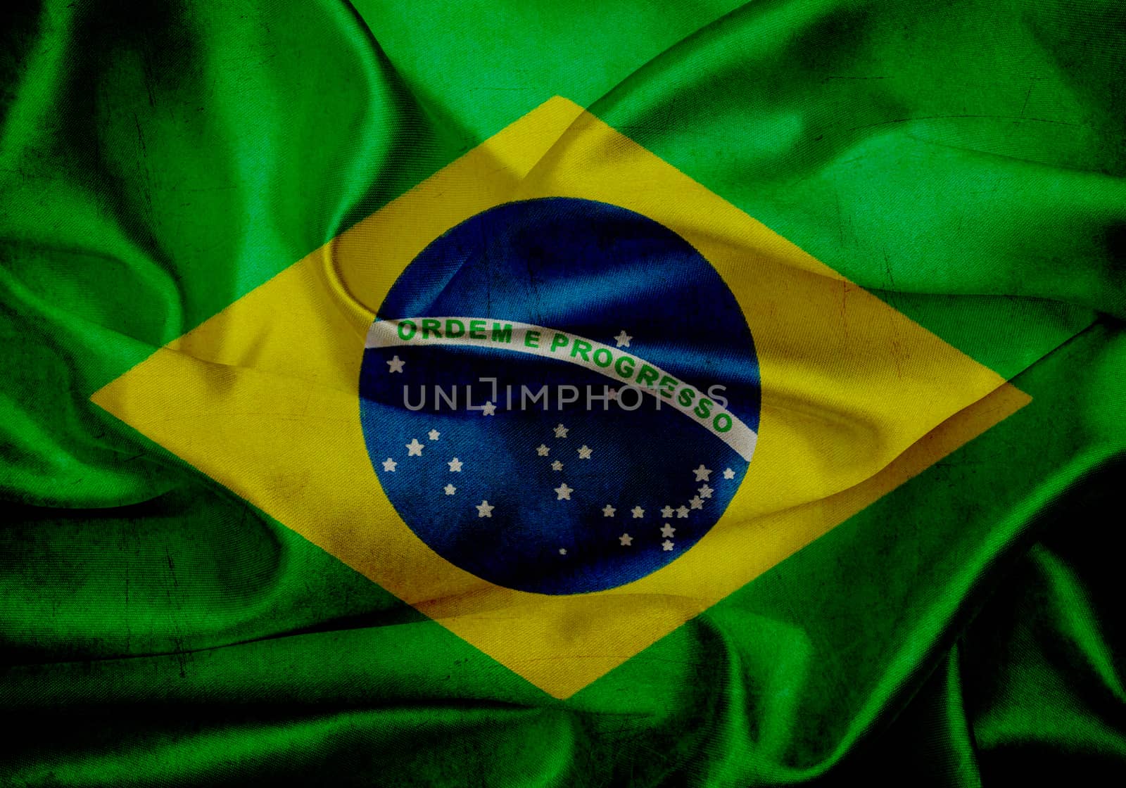 Brazil grunge waving flag