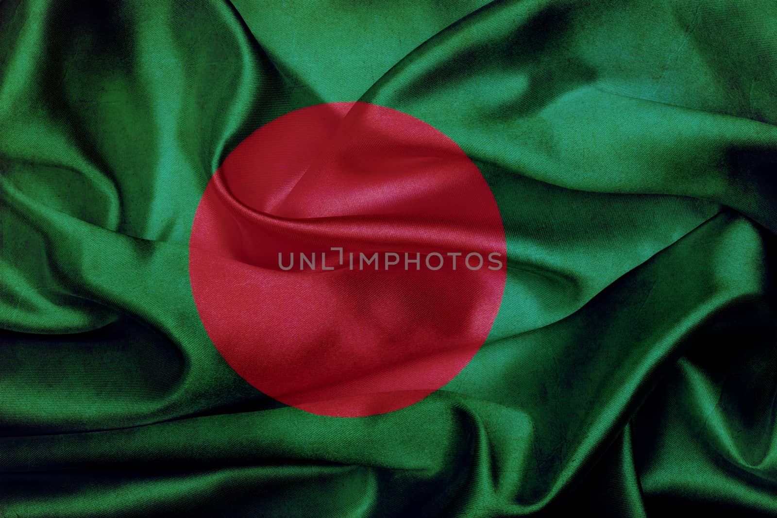 Bangladesh grunge waving flag by taesmileland