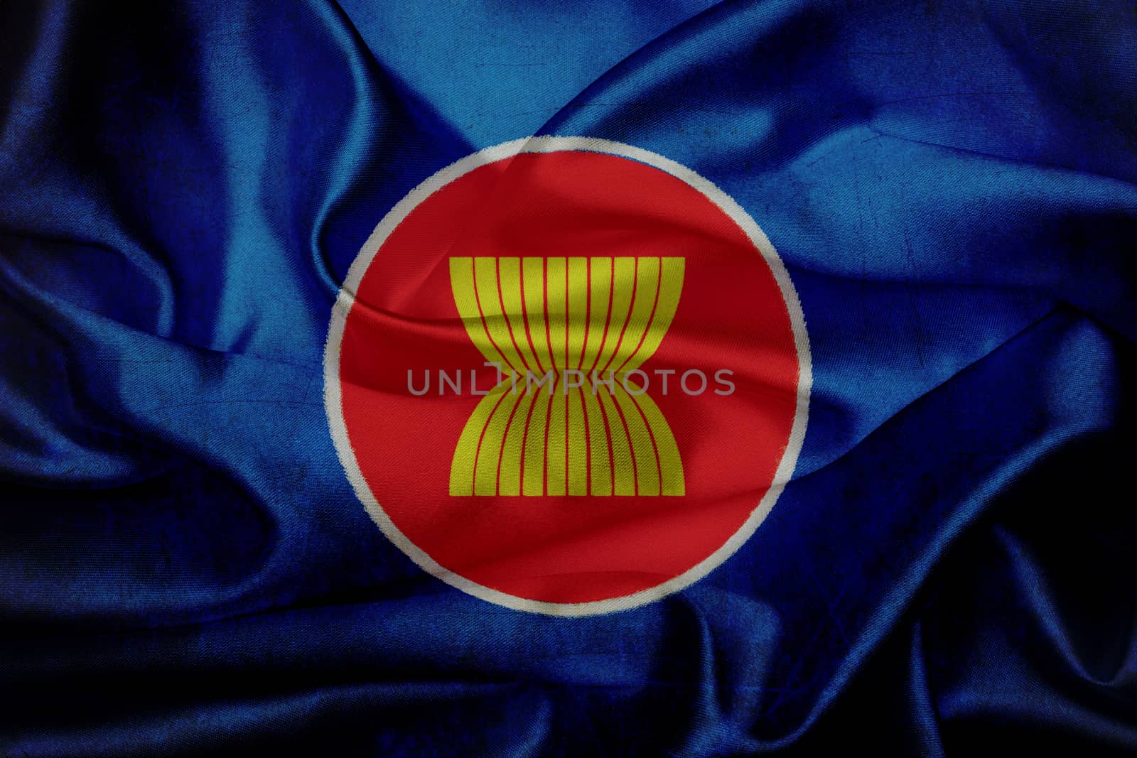 Asean Economic Community (AEC) waving flag by taesmileland