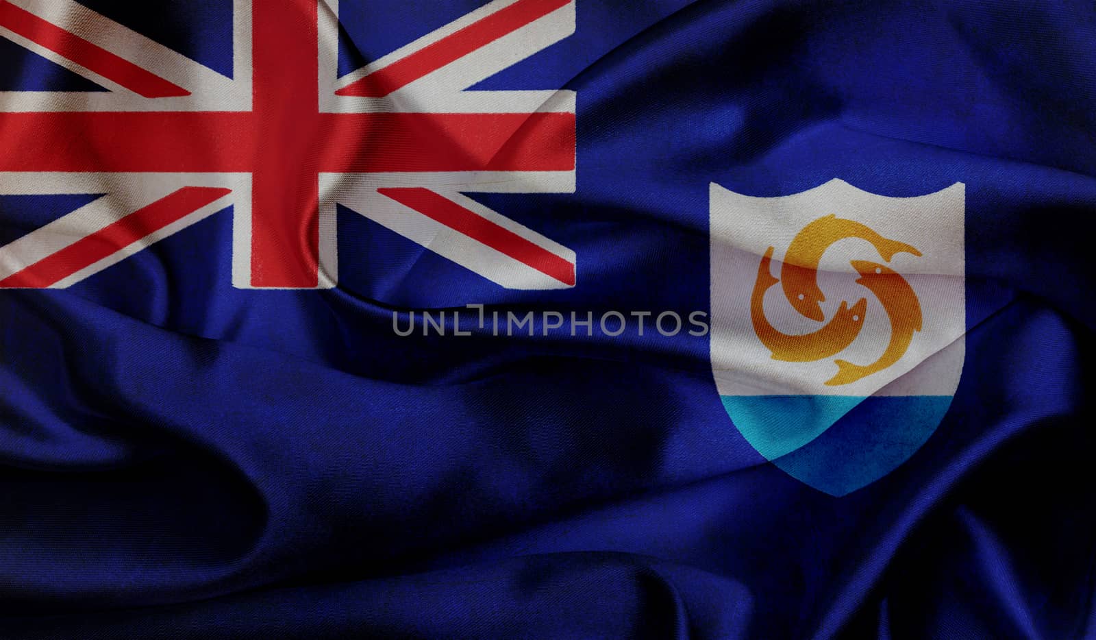 Anguilla grunge waving flag by taesmileland