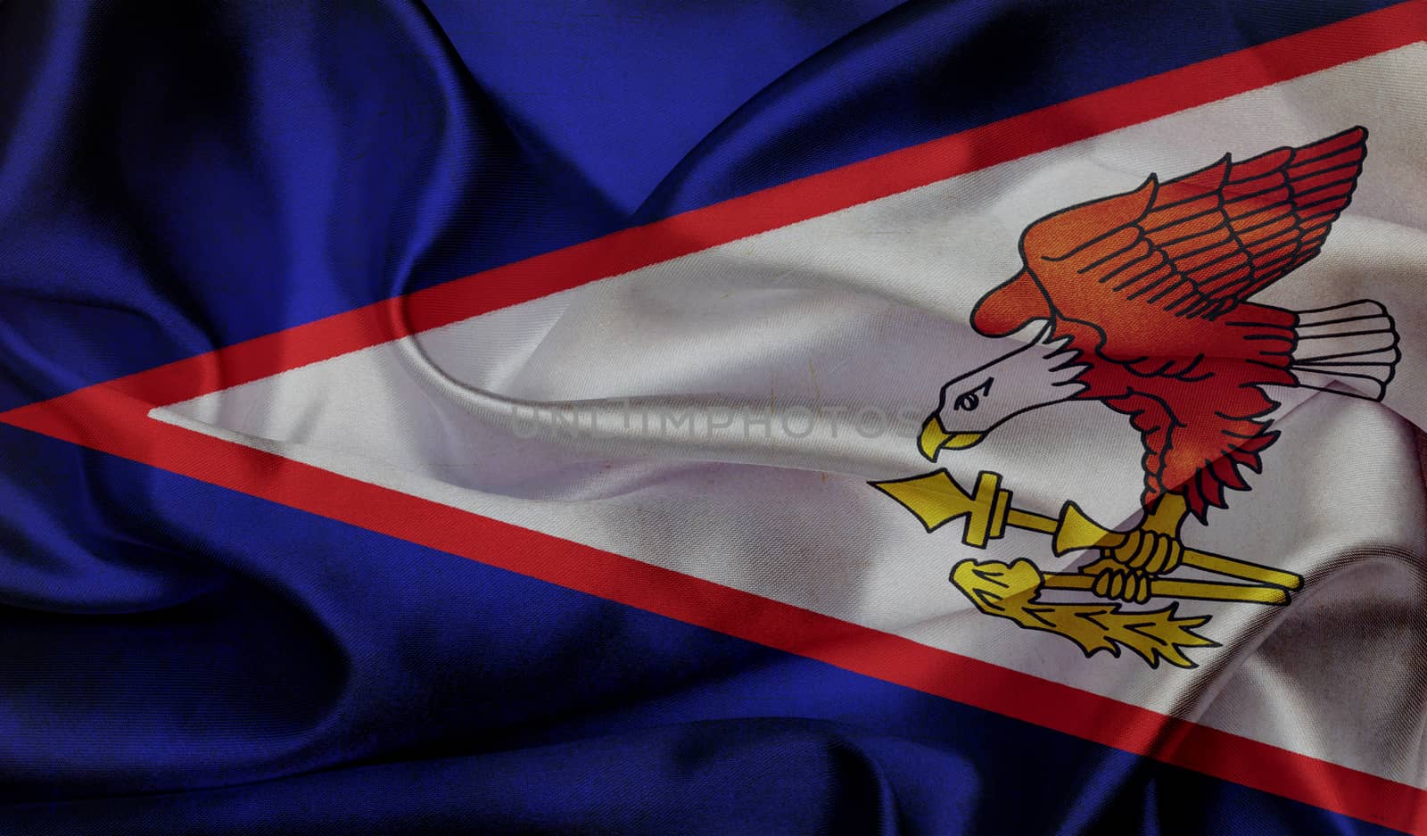 American Samoa grunge waving flag