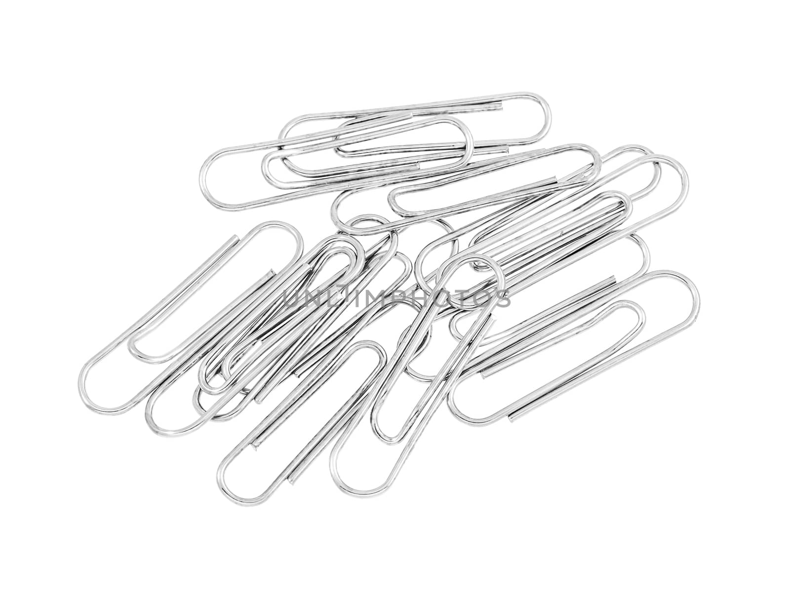 Paperclip isolated on white background with clipping path