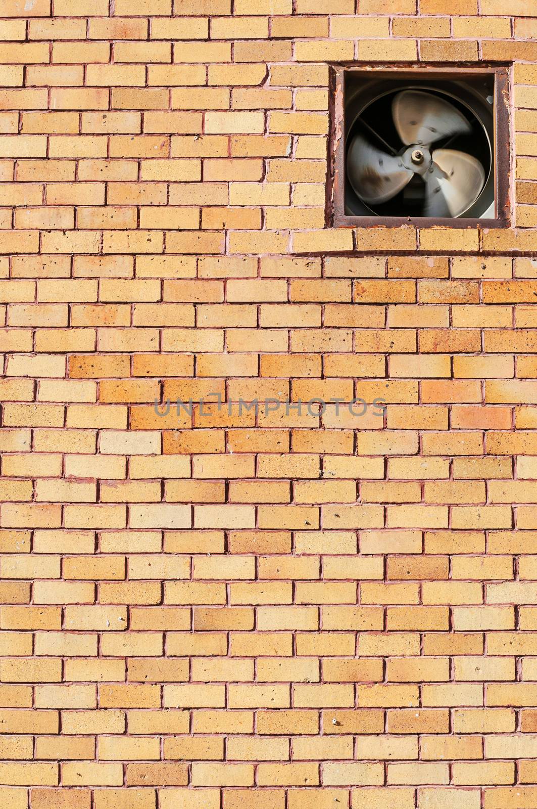 Ventilators old  install on the brick wall