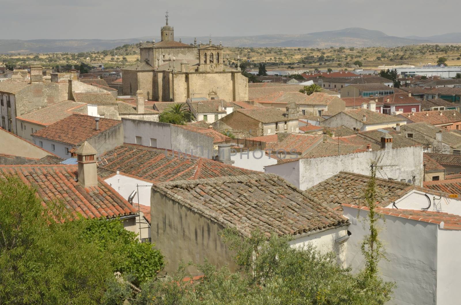 Rooftops of Trujillo, a town in the province of Caceres in Extremadura, Spain.