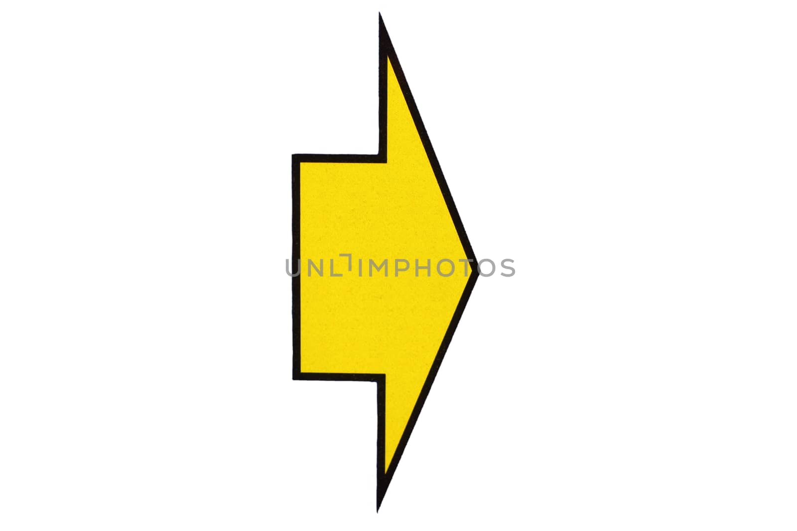 On a white background is shown in yellow pointer
