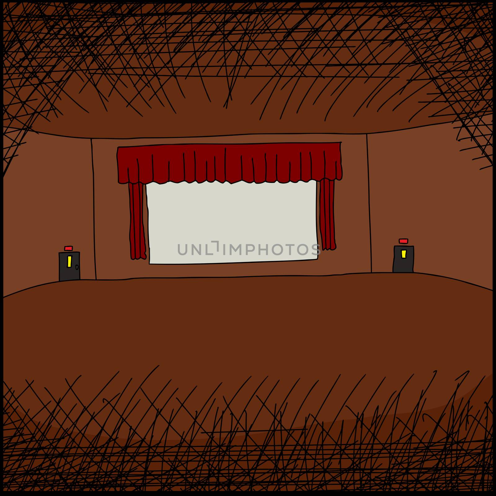 Movie Screen in Room by TheBlackRhino