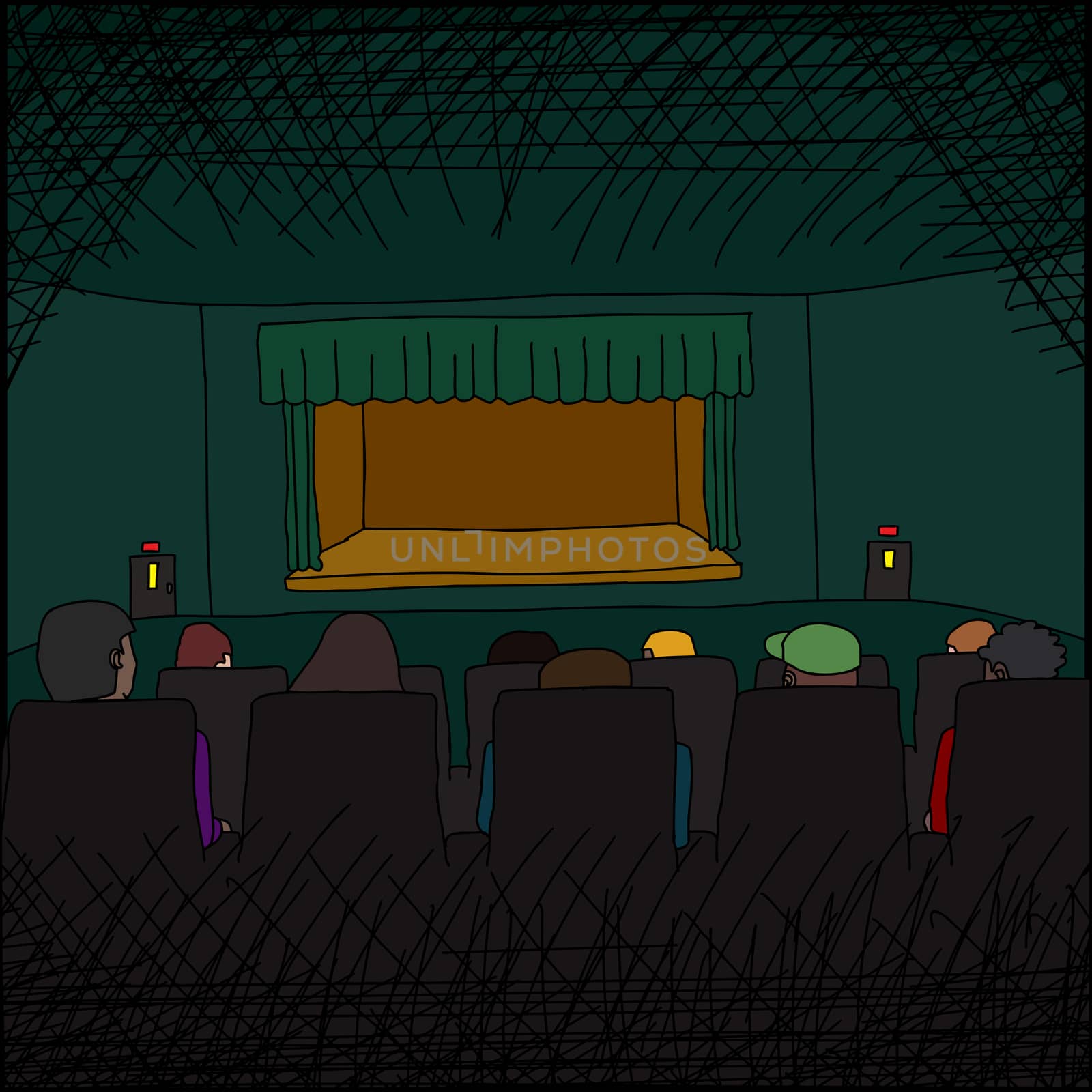 Audience at Theater by TheBlackRhino