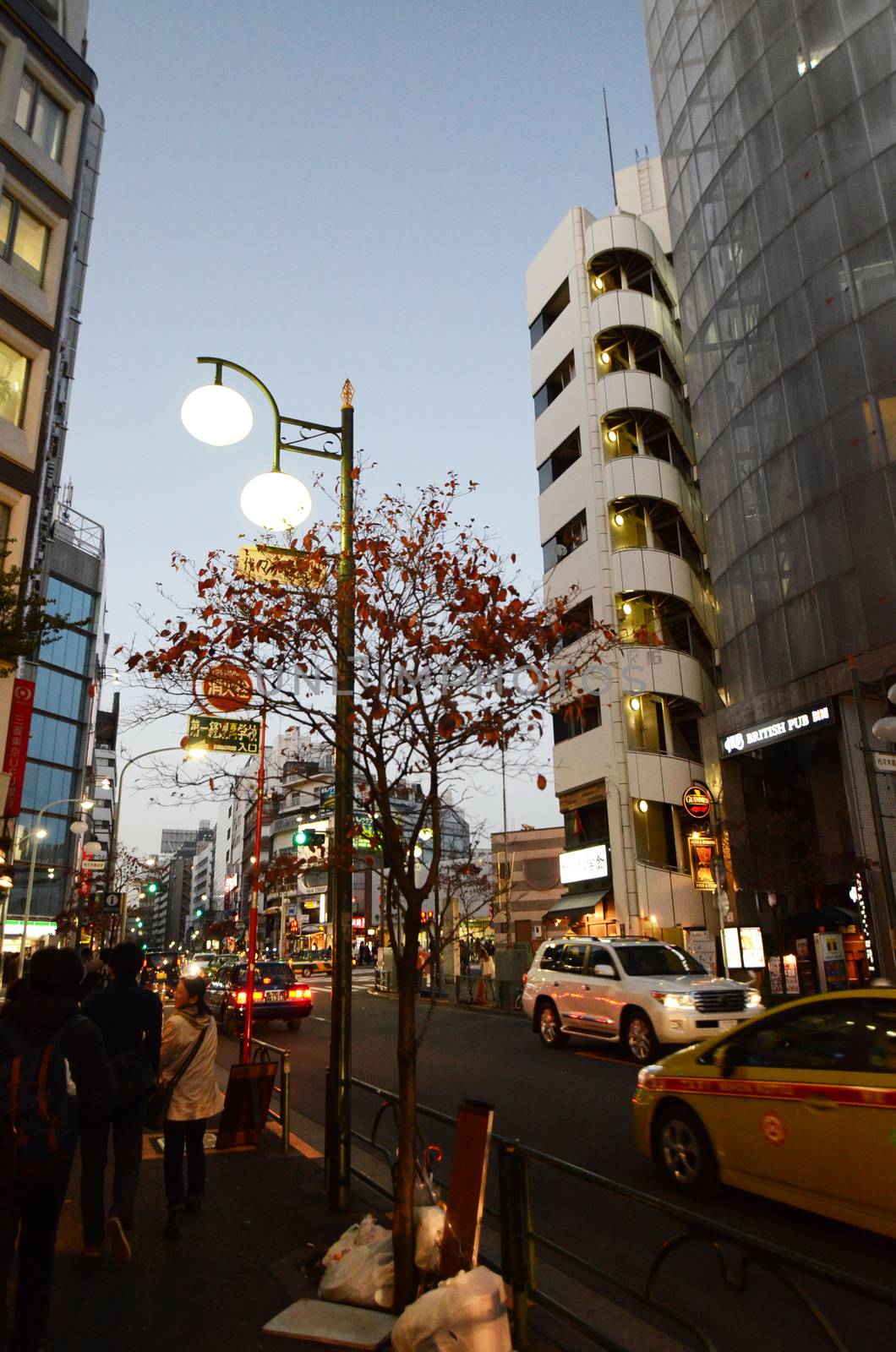 TOKYO - NOVEMBER 23: Skyscrapers near Yoyogi Station on November 23 2013 in Tokyo. Yoyogi is a neighborhood in the northern part of Shibuya, Tokyo, Japan.