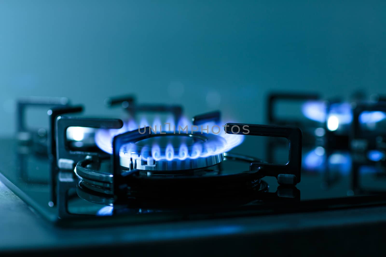 FLames of gas stove (shallow DOF) by viktor_cap
