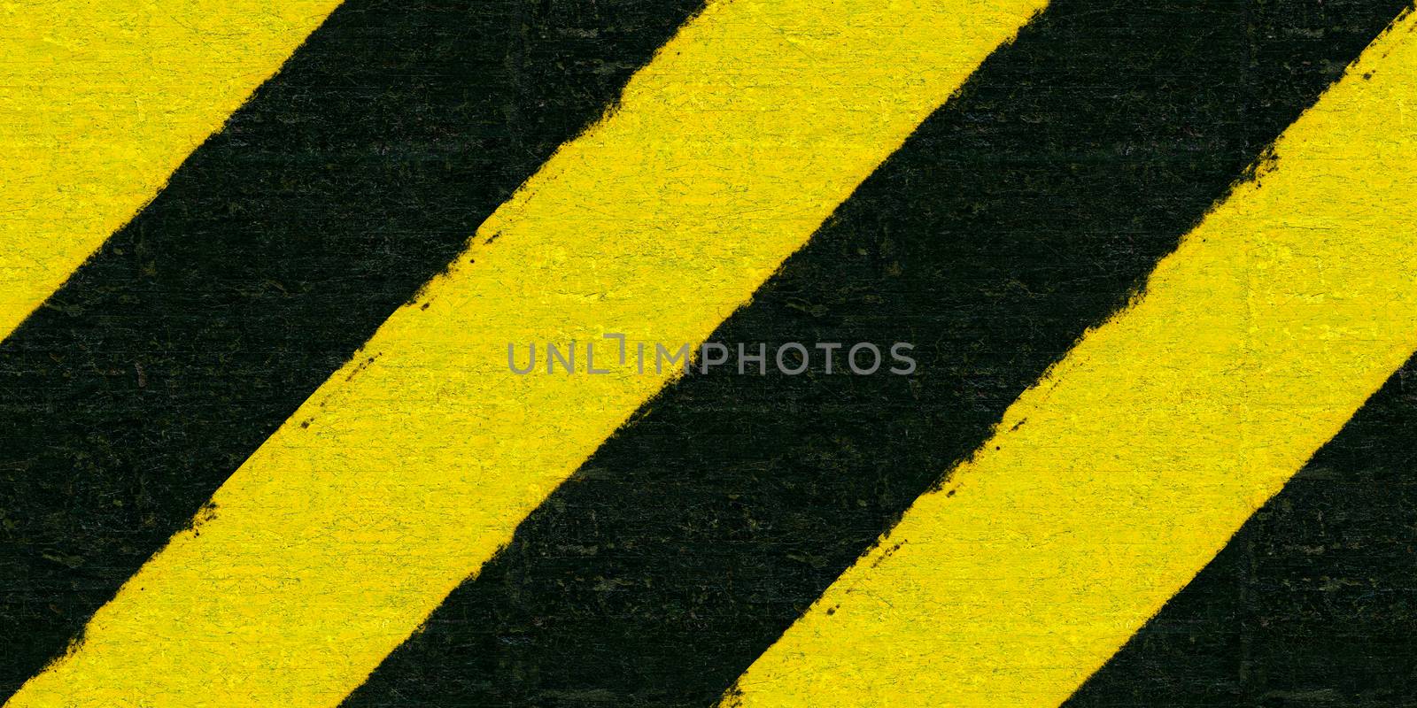 Warning black and yellow hazard stripes texture. Construction sign