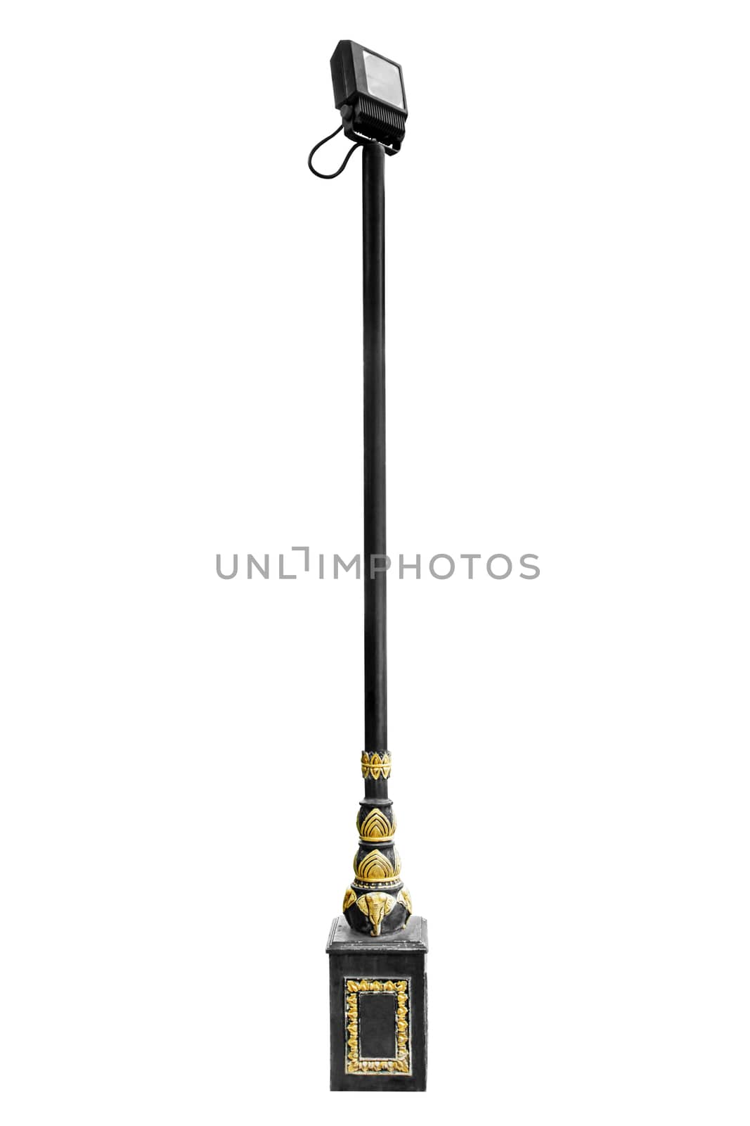 Light pole isolated on white background