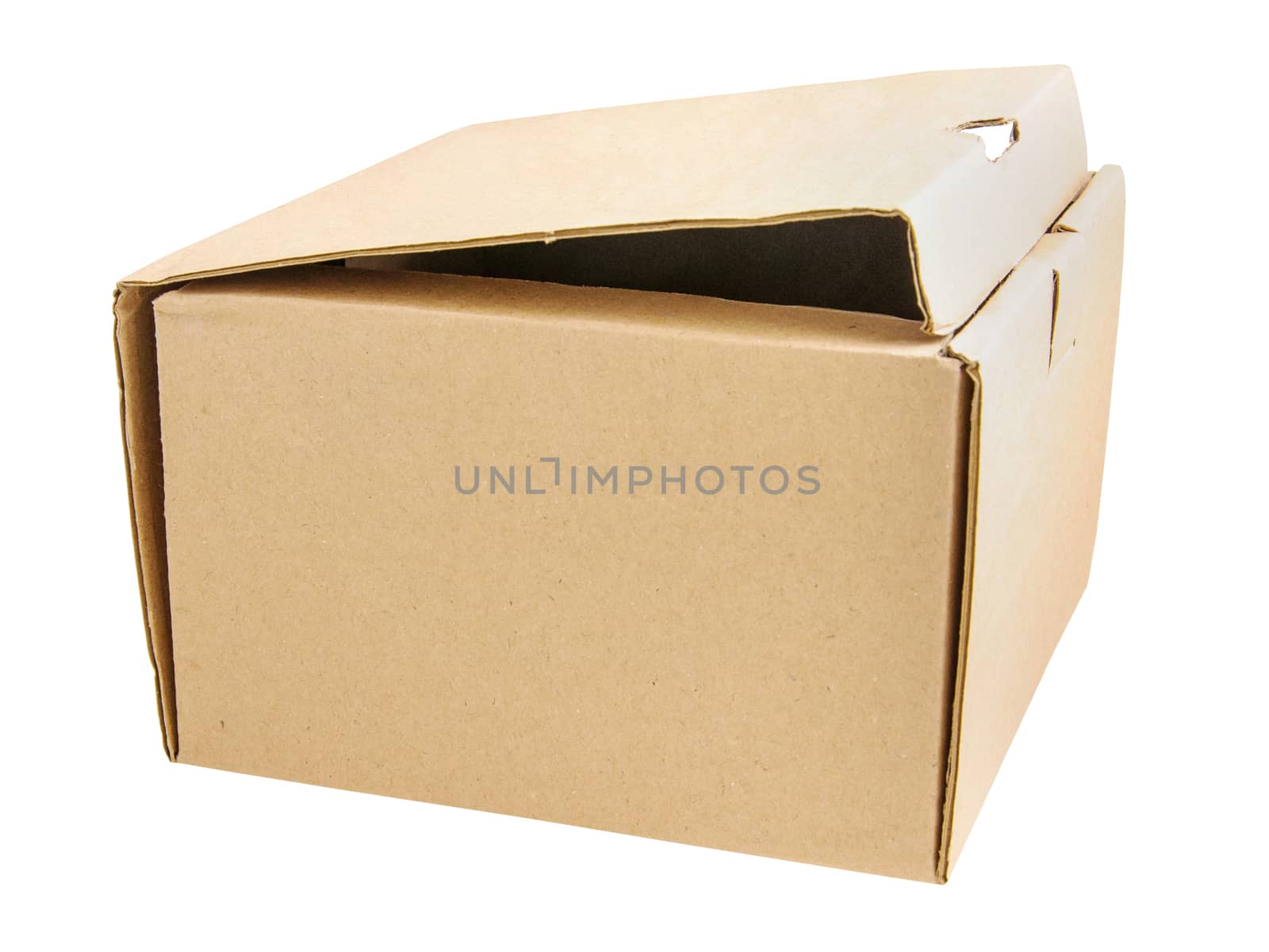 Brown box isolated by NuwatPhoto