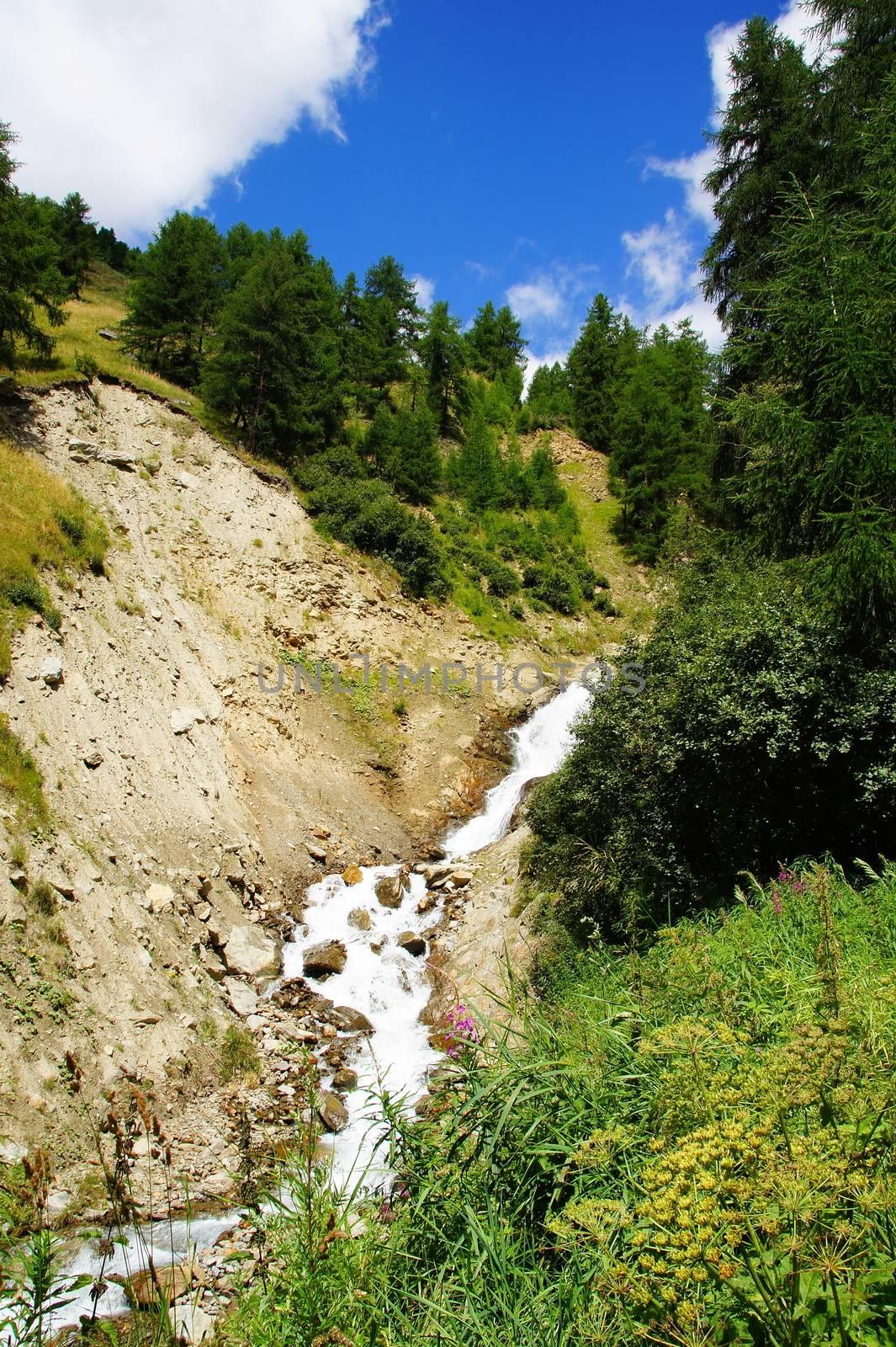 Bergbach im Schnalstal in Südtirol