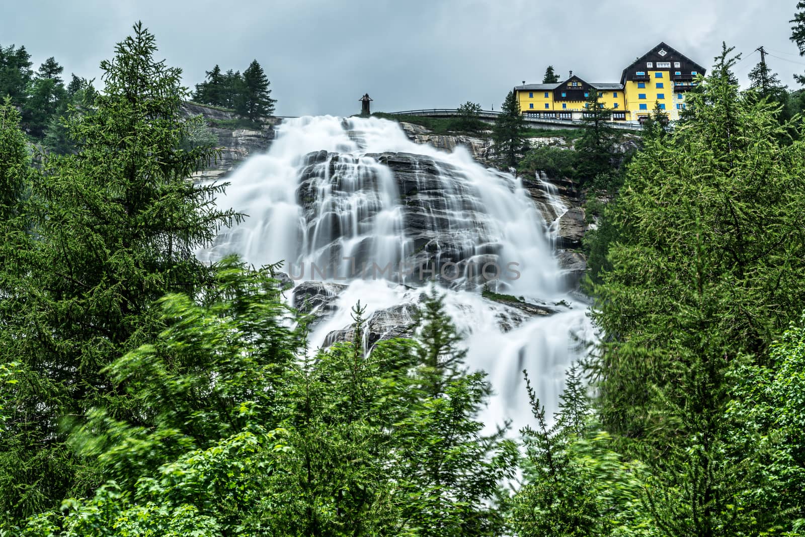 Waterfall of river Toce in Formazza Valley, Piedmont - Italy